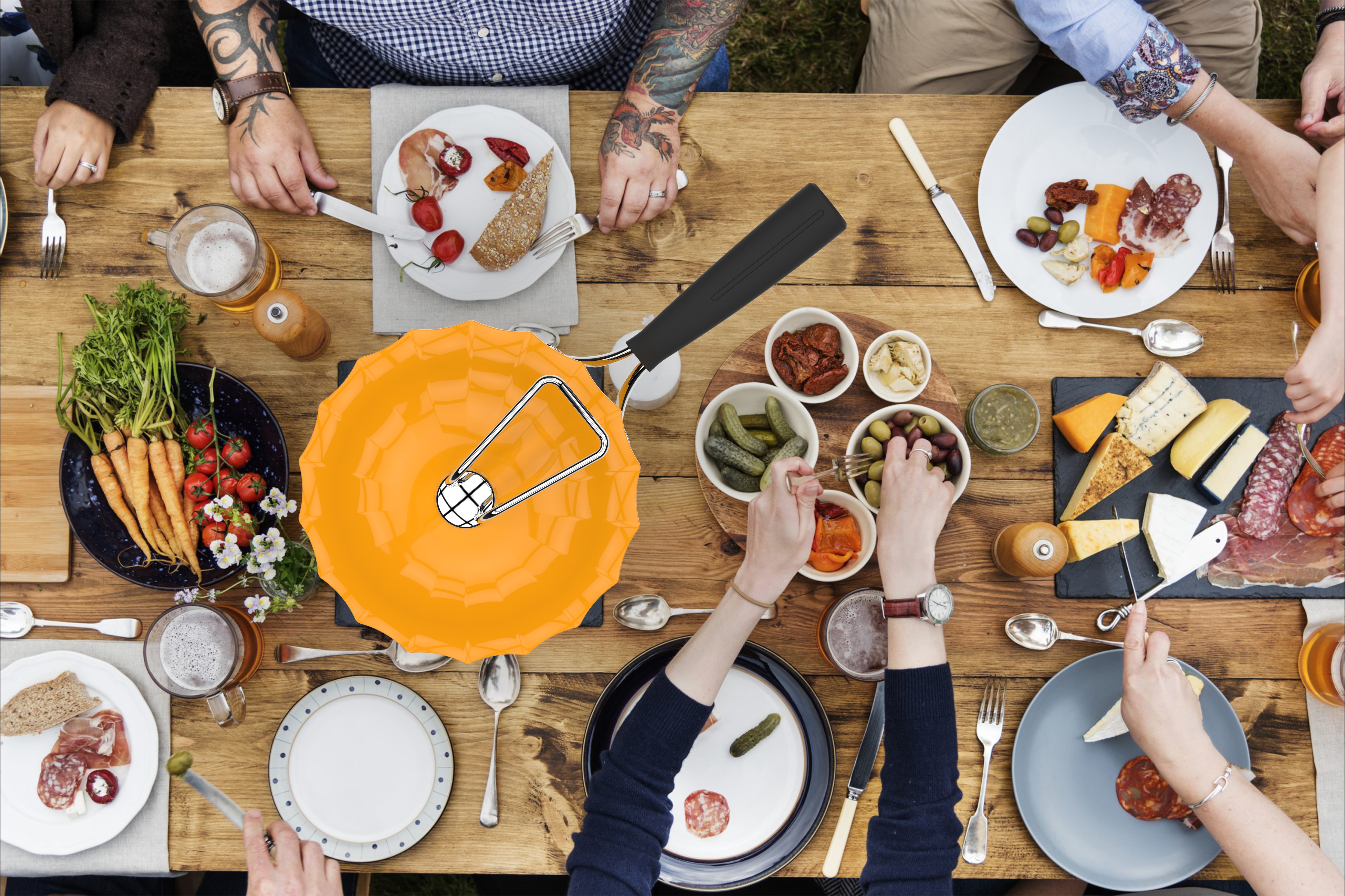 Move the beauty into the kitchen.，