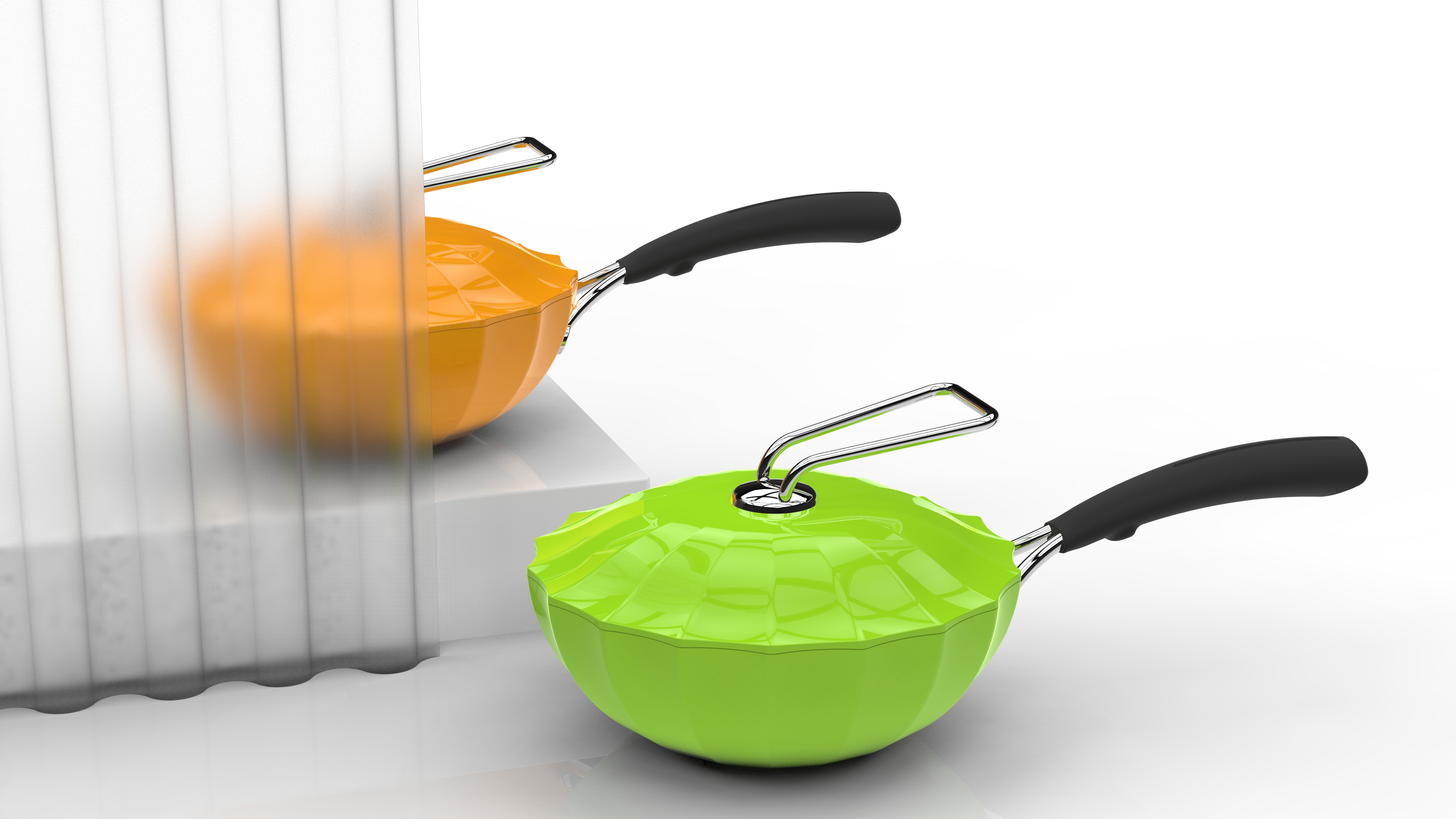 Move the beauty into the kitchen.，