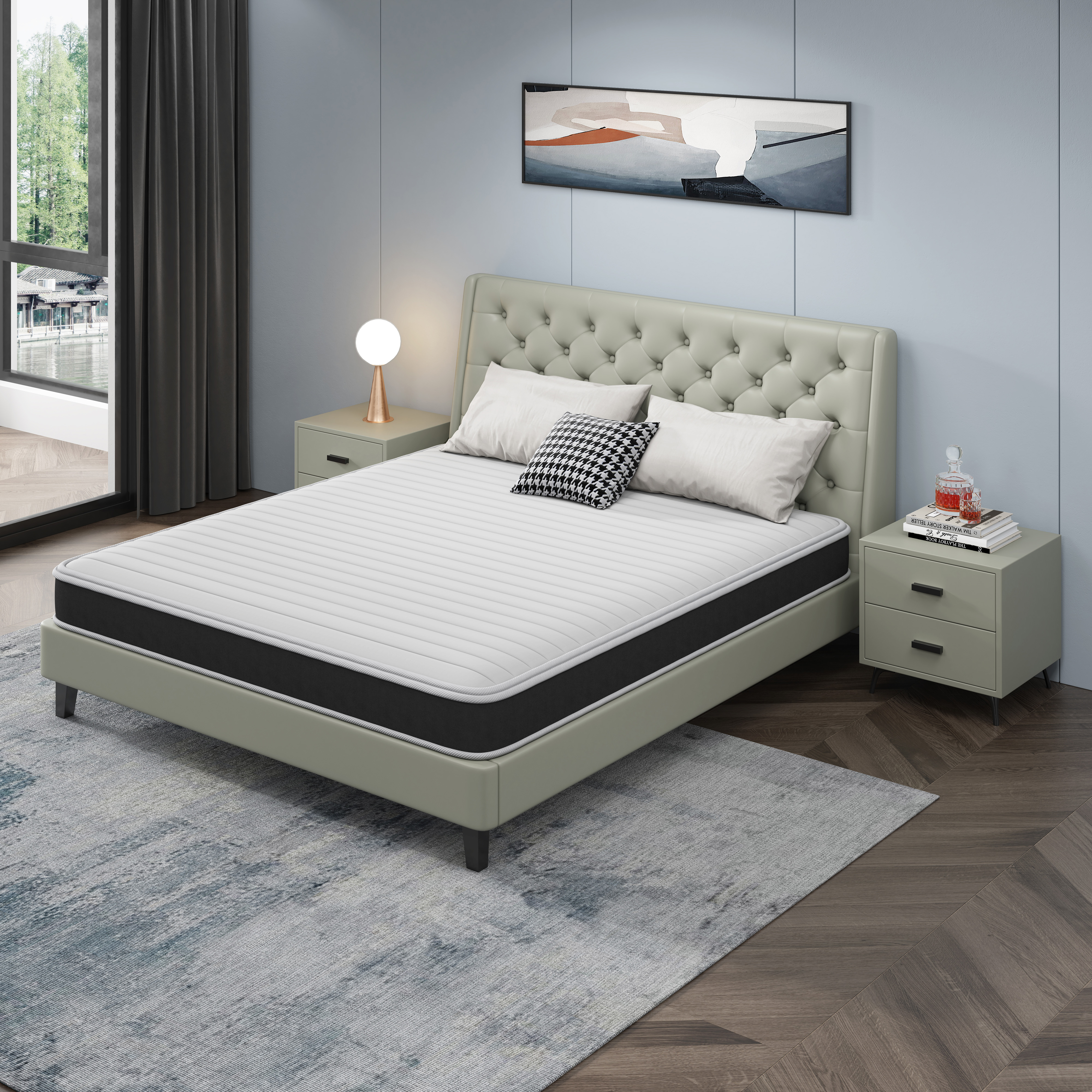 mattress，furniture，bedding article，Home textiles，Home Furnishing，Modeling and rendering animation tutorial，originality，Design，