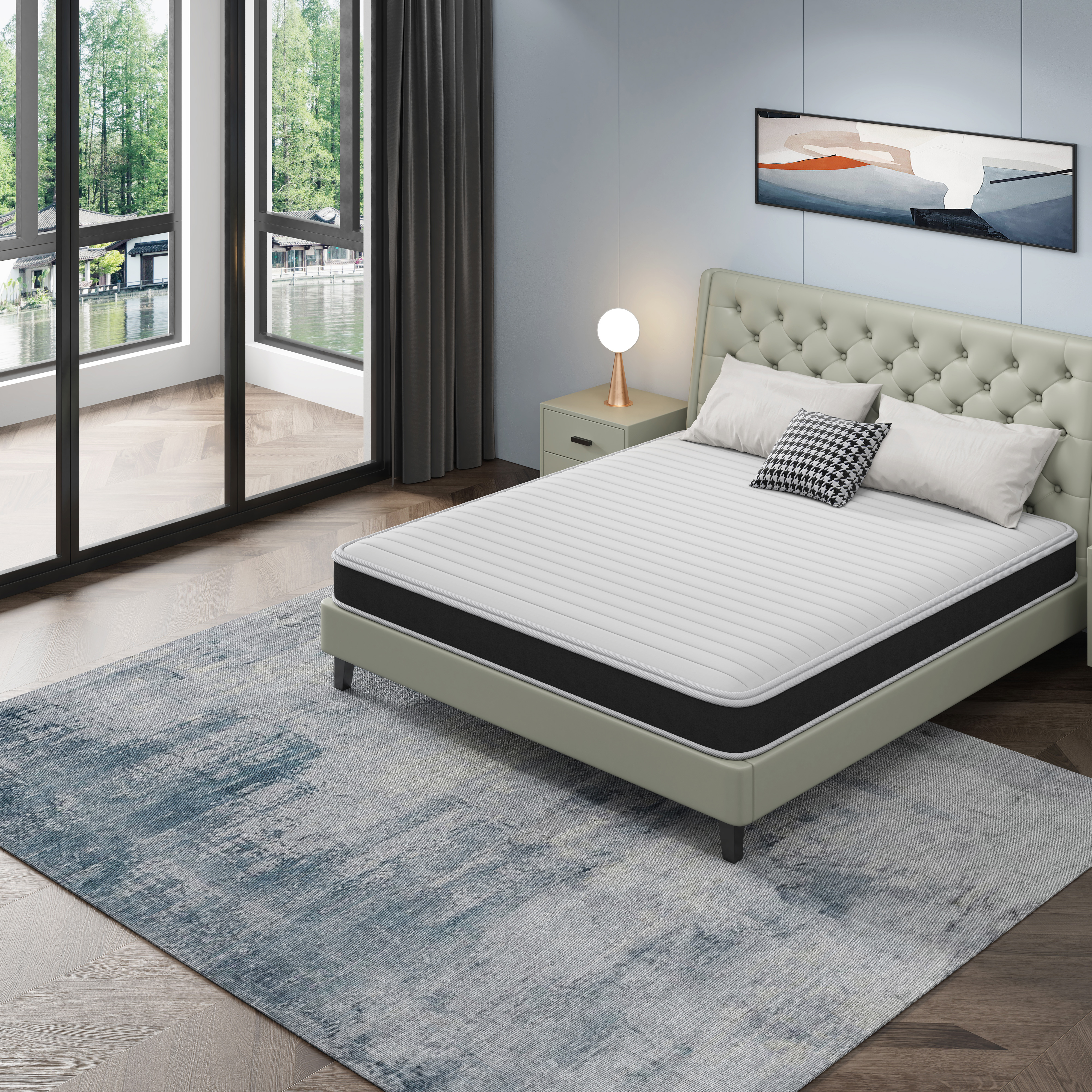 mattress，furniture，bedding article，Home textiles，Home Furnishing，Modeling and rendering animation tutorial，originality，Design，