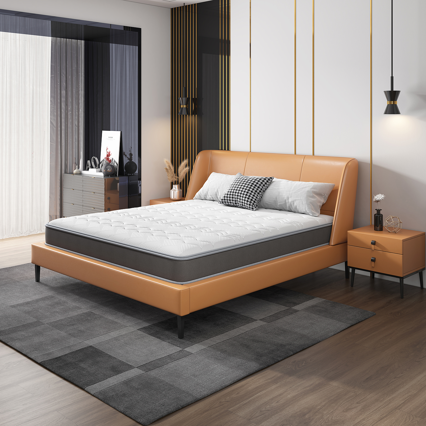 mattress，bedding article，Home textiles，furniture，product，originality，Design，Modeling and rendering animation tutorial，