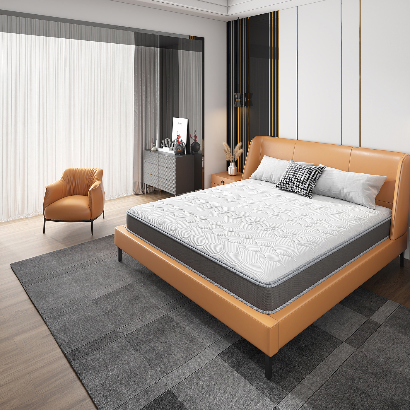 mattress，bedding article，Home textiles，furniture，product，originality，Design，Modeling and rendering animation tutorial，