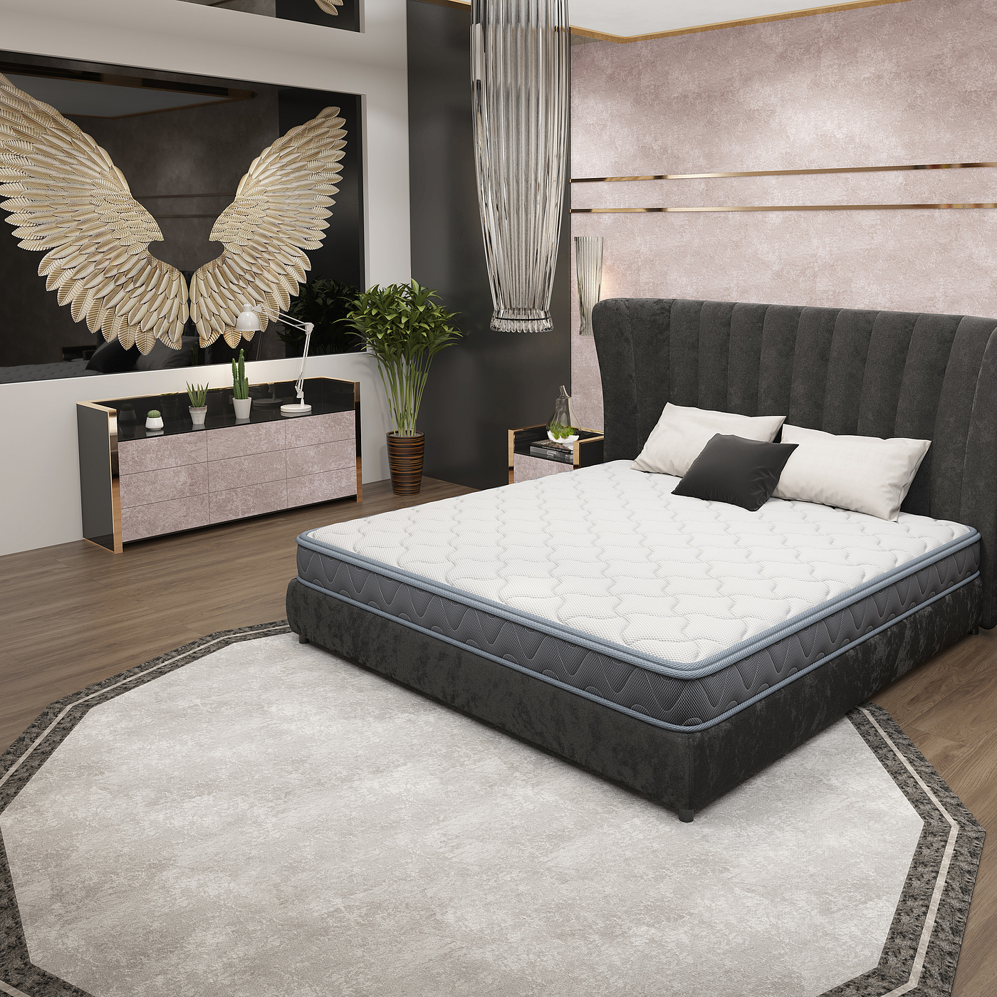 mattress，bedding article，furniture，Home Furnishing，product，originality，Design，Modeling and rendering animation tutorial，