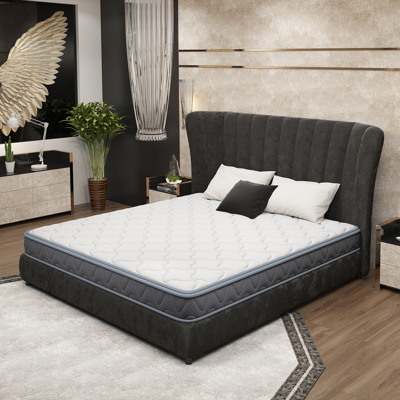 mattress，bedding article，furniture，Home Furnishing，product，originality，Design，Modeling and rendering animation tutorial，