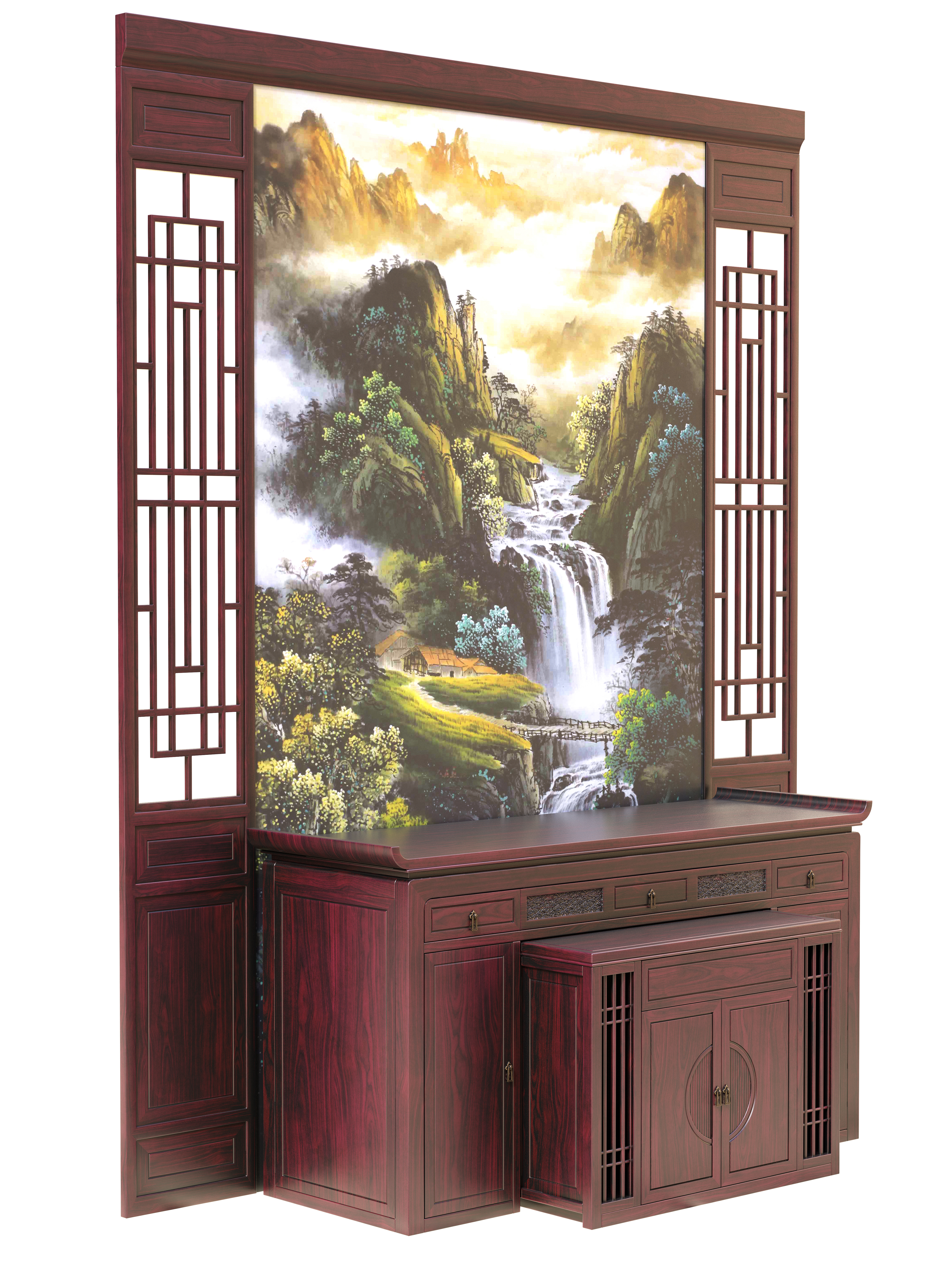 Chinese style，furniture，Carved，Home Furnishing，Modeling and rendering animation tutorial，product，originality，Design，