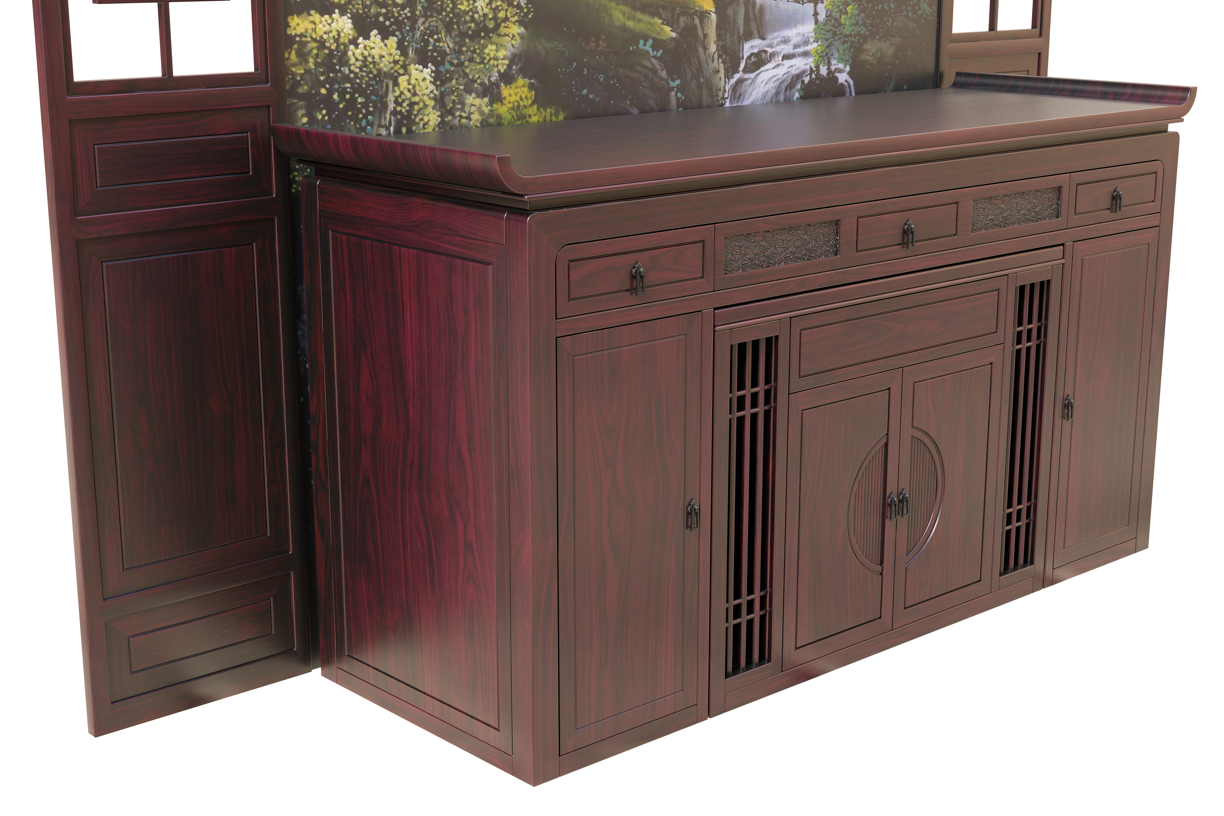 Chinese style，furniture，Carved，Home Furnishing，Modeling and rendering animation tutorial，product，originality，Design，