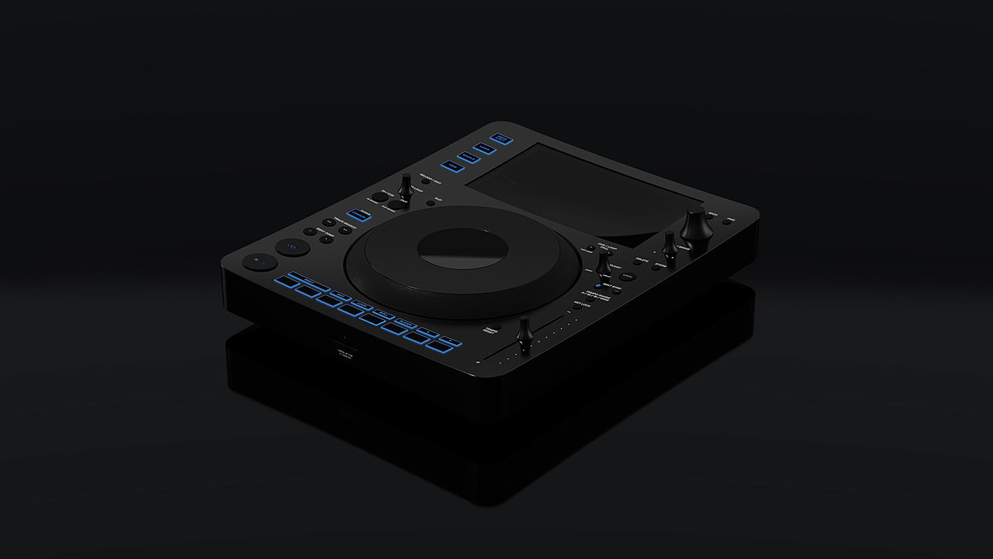 Multimedia player，electronic product，dj，music，Render，Model，