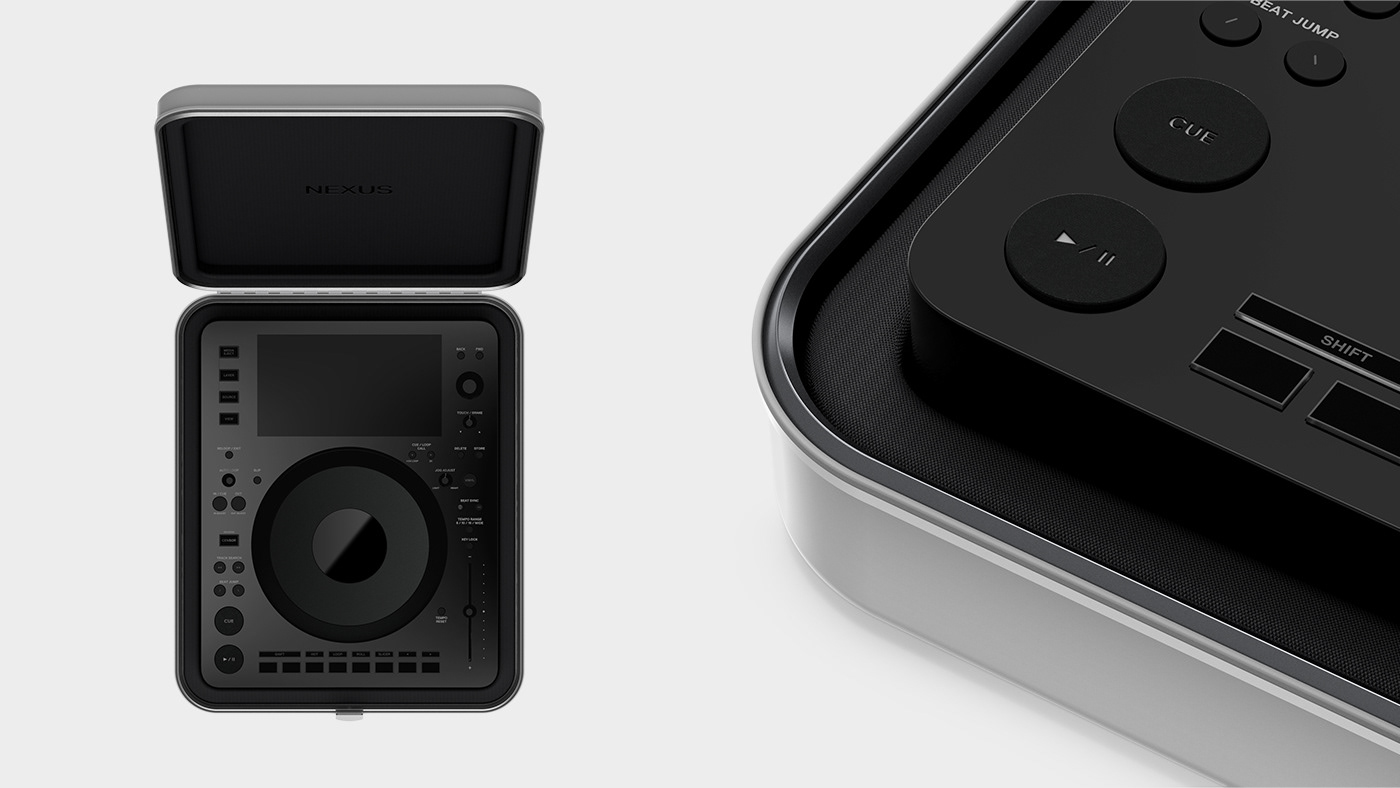 Multimedia player，electronic product，dj，music，Render，Model，