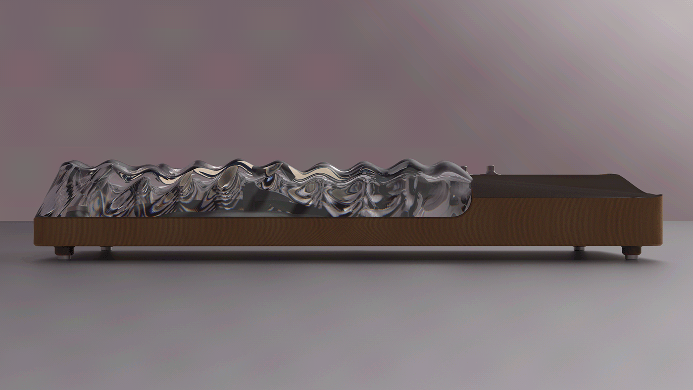 industrial design，player，product design，3d，Record player，flow，water ripple，