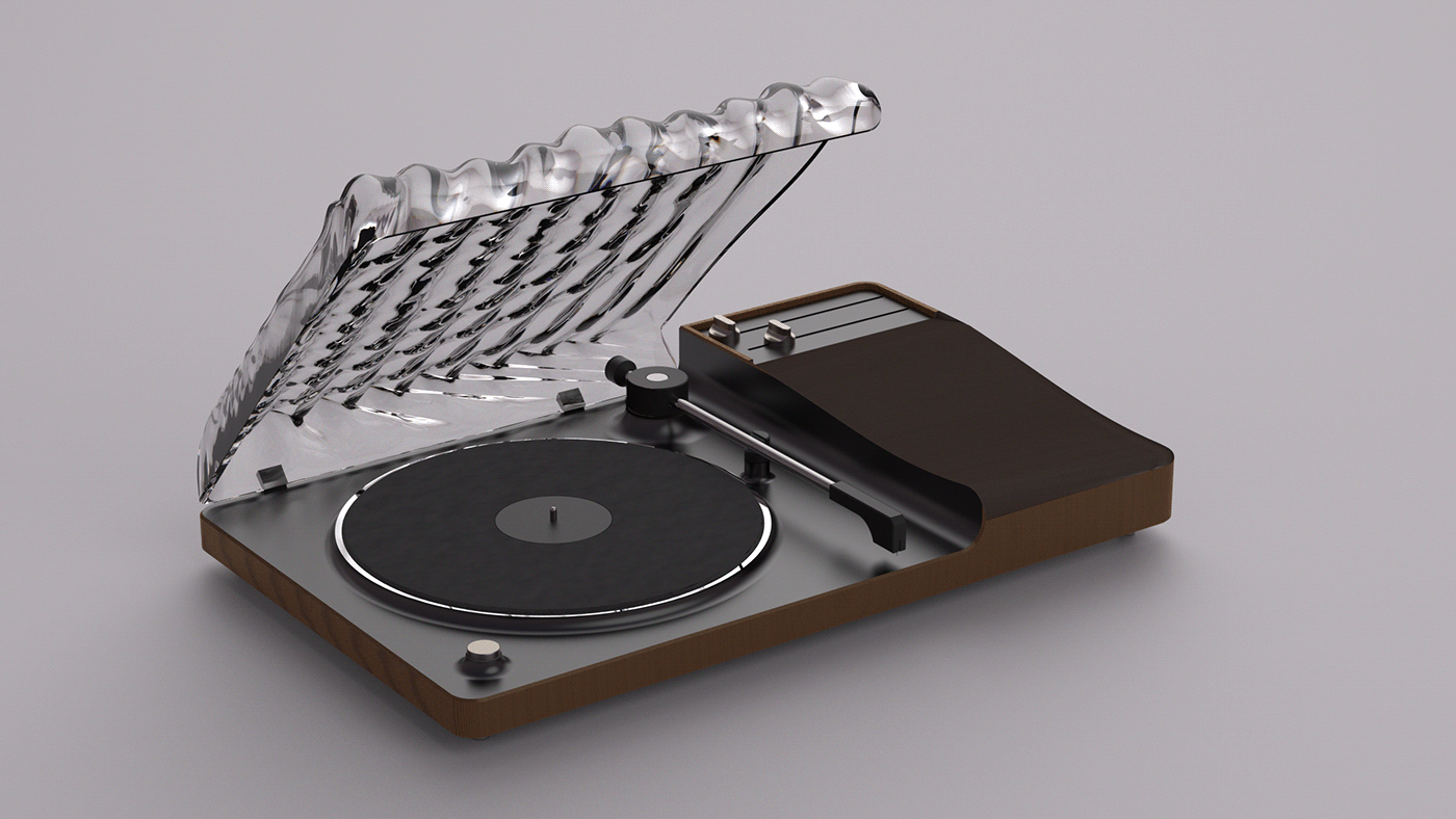 industrial design，player，product design，3d，Record player，flow，water ripple，