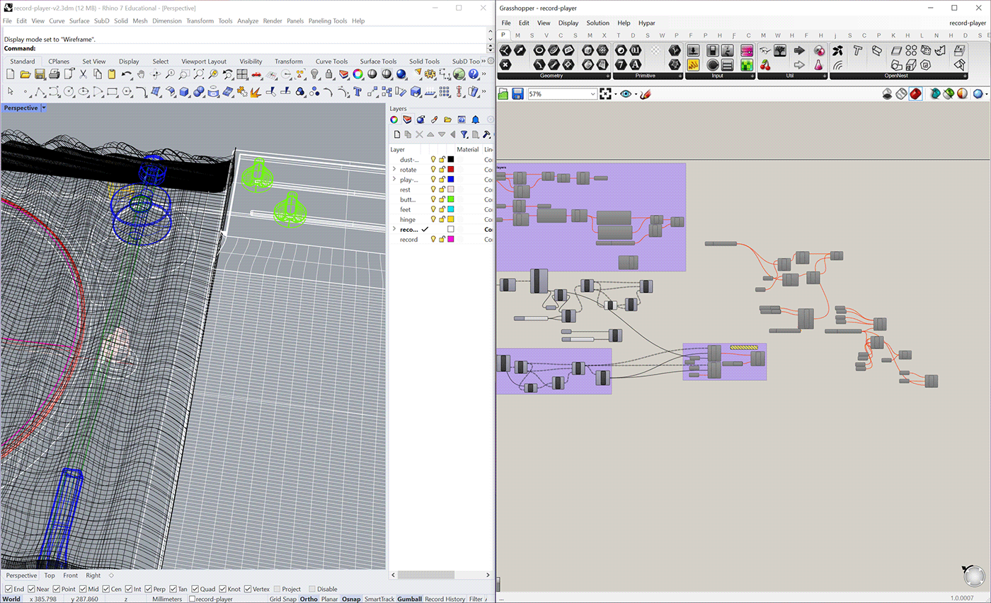 industrial design，player，product design，3d，Record player，flow，water ripple，