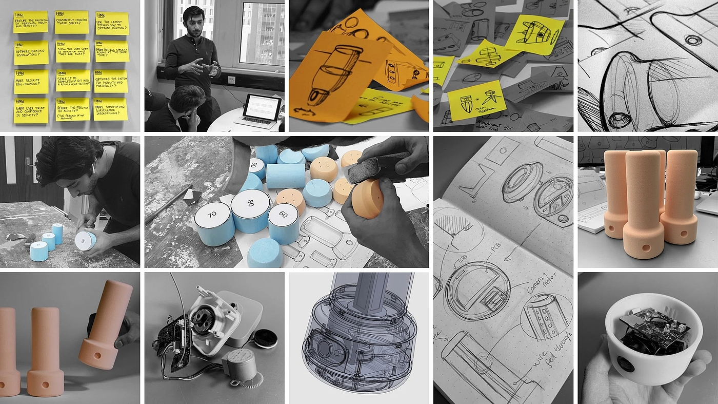 ILMA，product design，Portable，lamp，multi-function，Smoke alarm，
