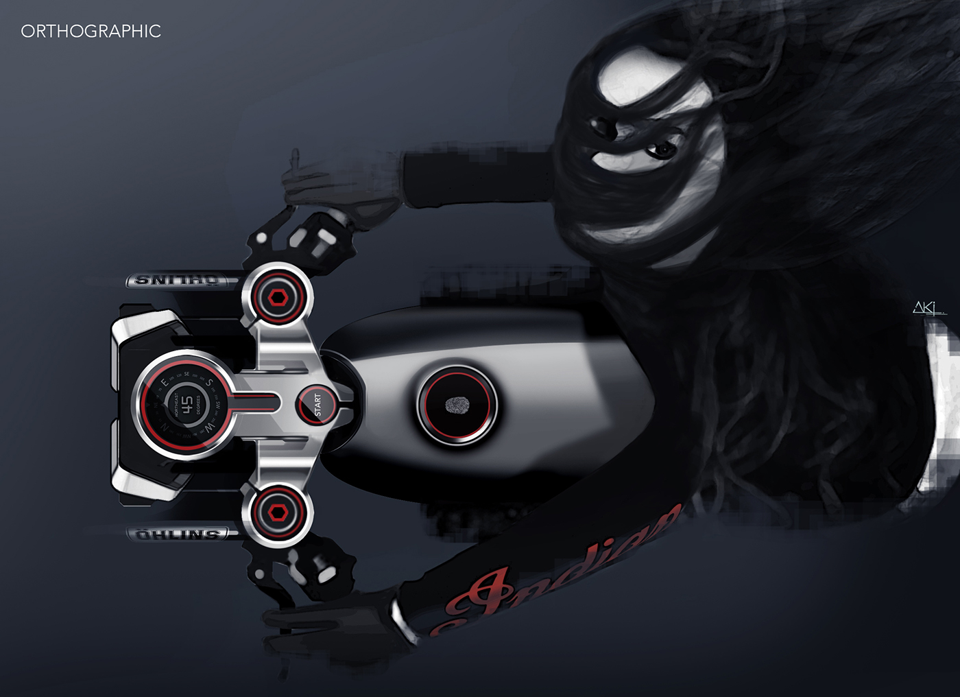 vehicle，Sketch design，motorcycle，product design，