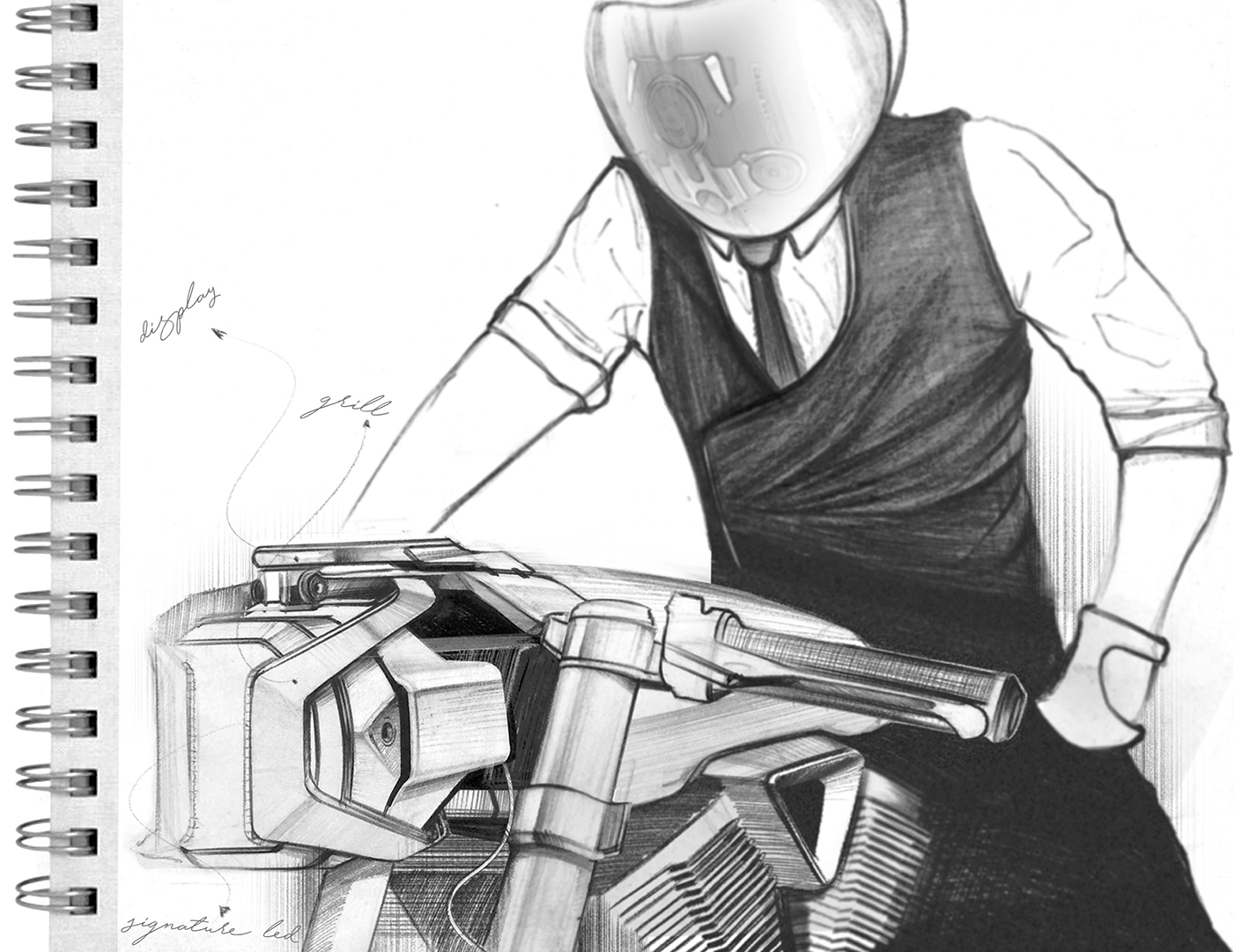 vehicle，Sketch design，motorcycle，product design，