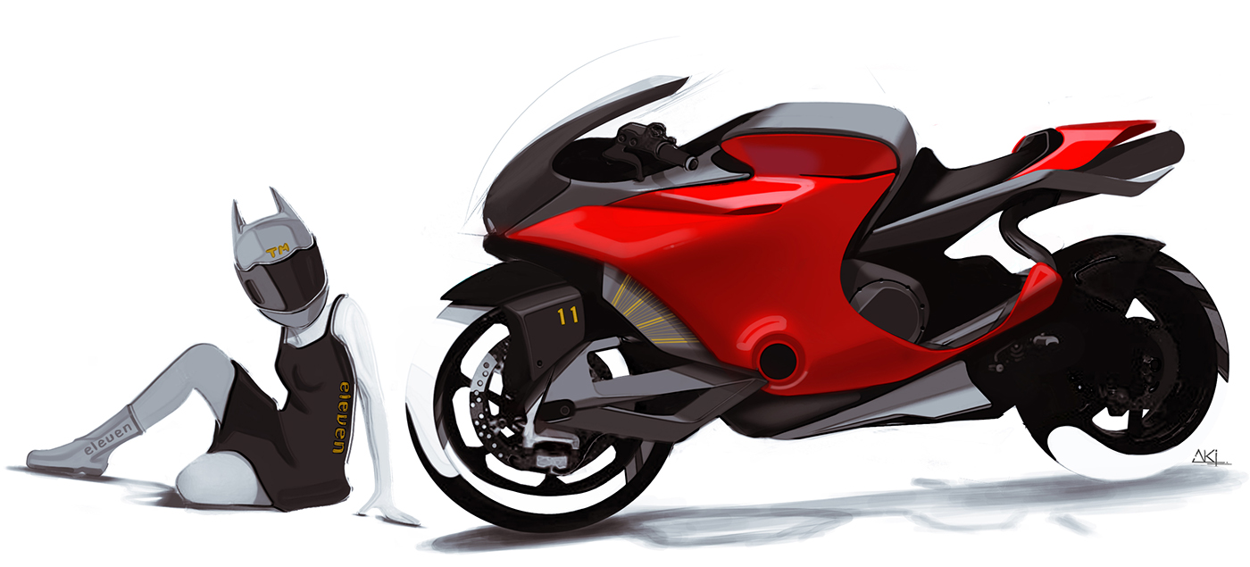 vehicle，Sketch design，motorcycle，product design，