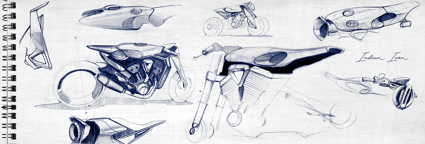 vehicle，Sketch design，motorcycle，product design，