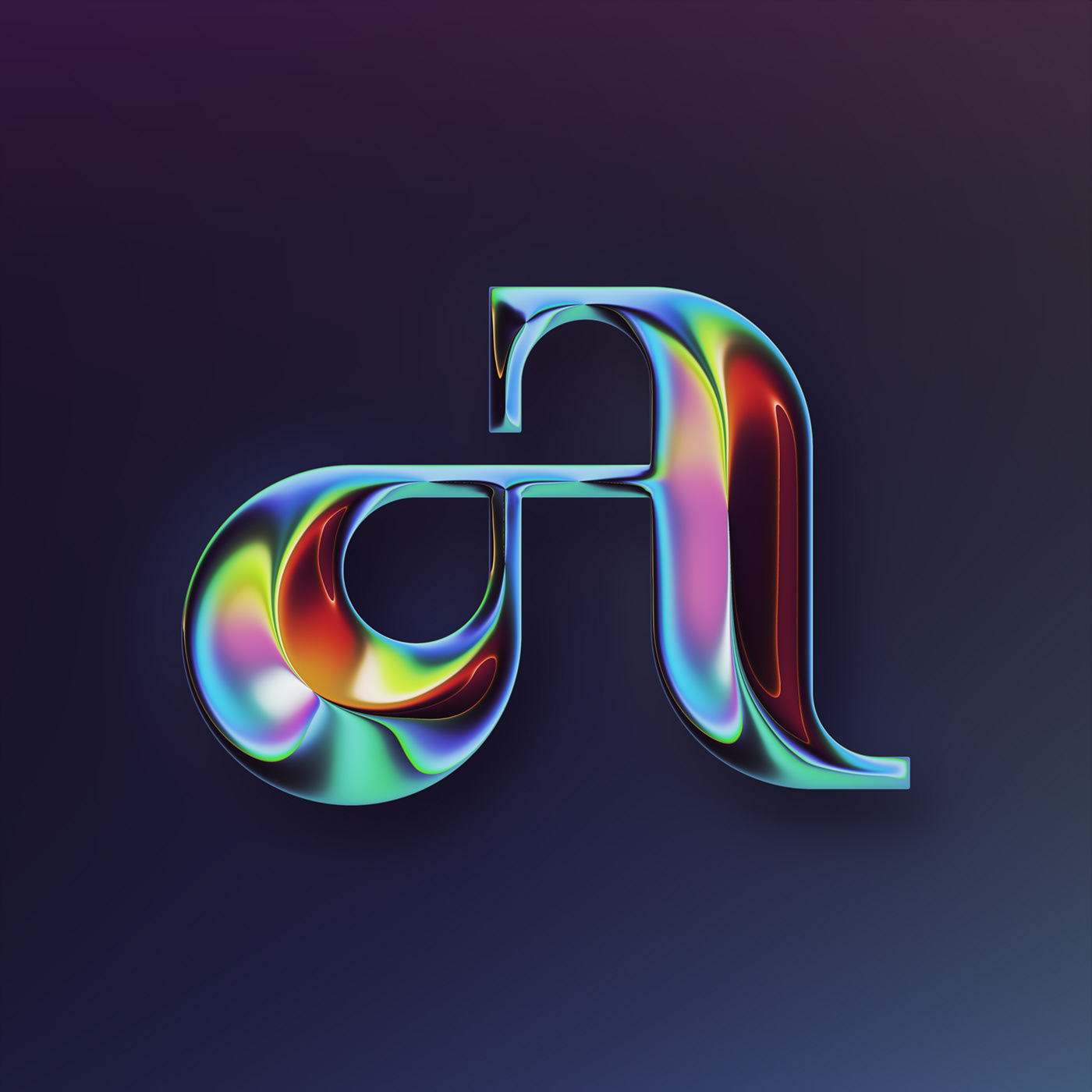 36 Days of Type，two thousand and twenty-two，abstract，Chromium metal，Render，Typesetting，