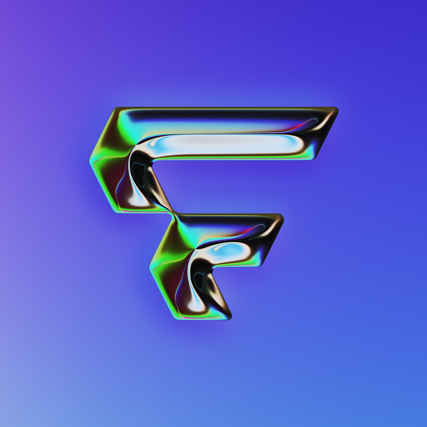 36 Days of Type，two thousand and twenty-two，abstract，Chromium metal，Render，Typesetting，