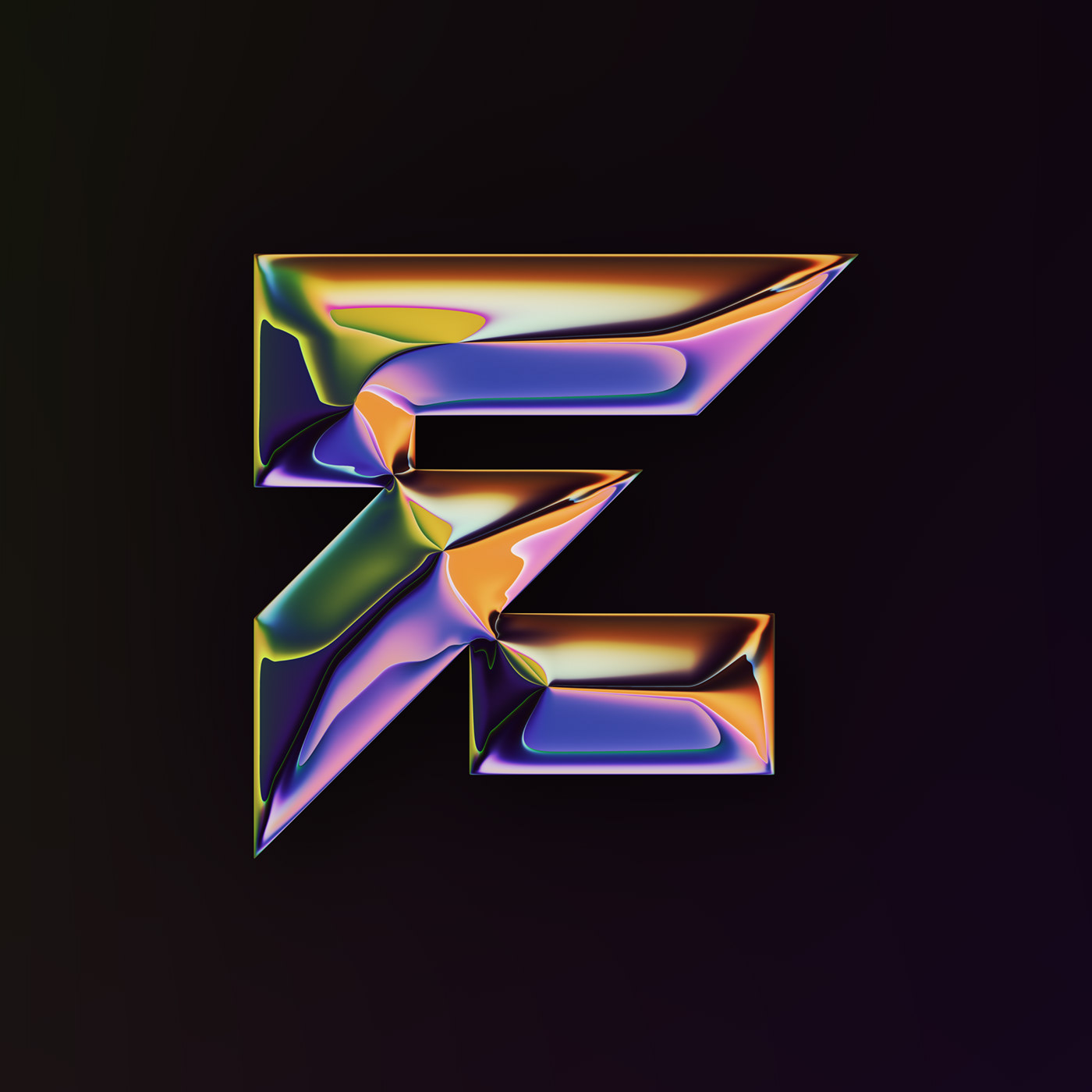 36 Days of Type，two thousand and twenty-two，abstract，Chromium metal，Render，Typesetting，