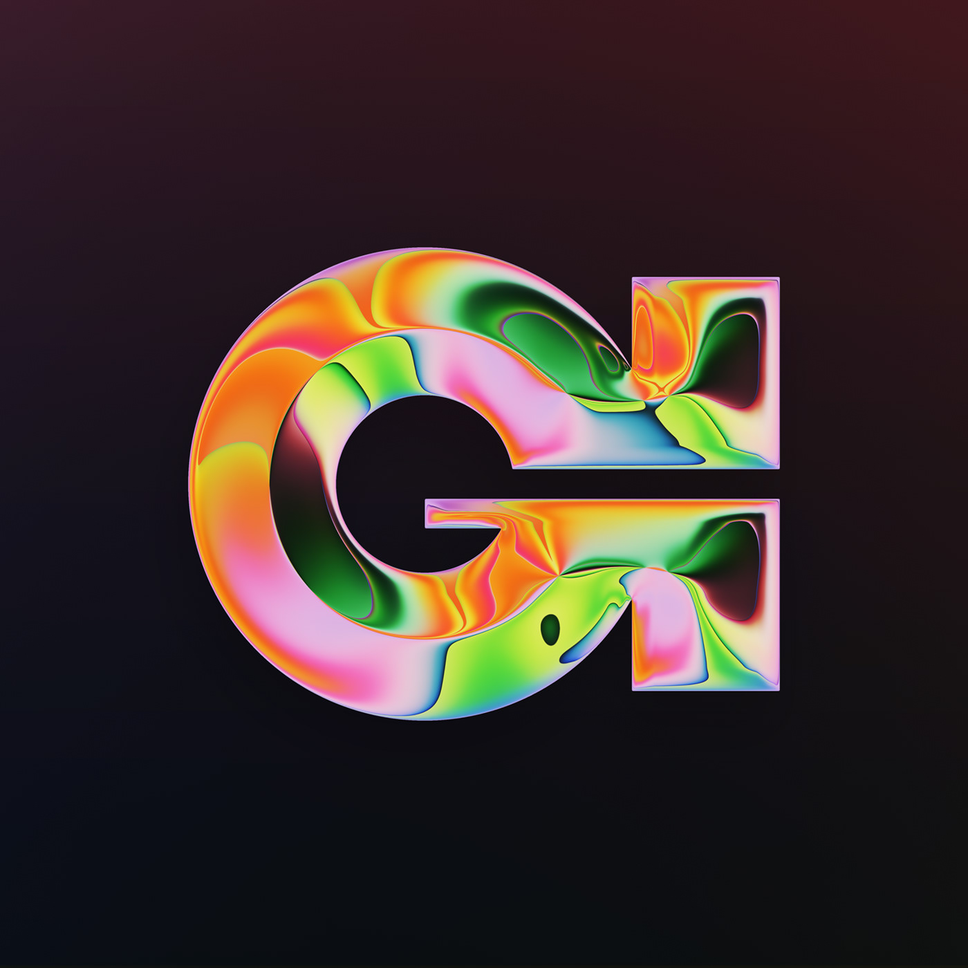 36 Days of Type，two thousand and twenty-two，abstract，Chromium metal，Render，Typesetting，