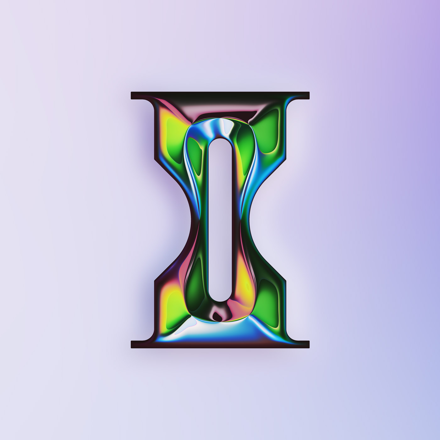 36 Days of Type，two thousand and twenty-two，abstract，Chromium metal，Render，Typesetting，