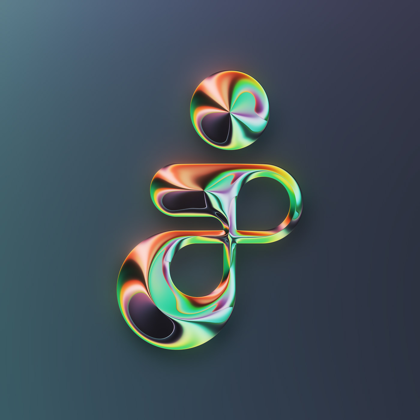 36 Days of Type，two thousand and twenty-two，abstract，Chromium metal，Render，Typesetting，