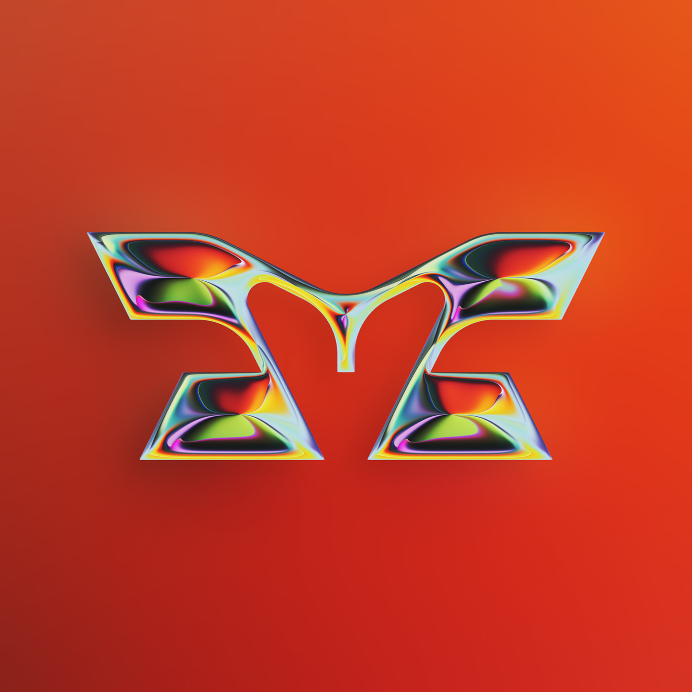 36 Days of Type，two thousand and twenty-two，abstract，Chromium metal，Render，Typesetting，