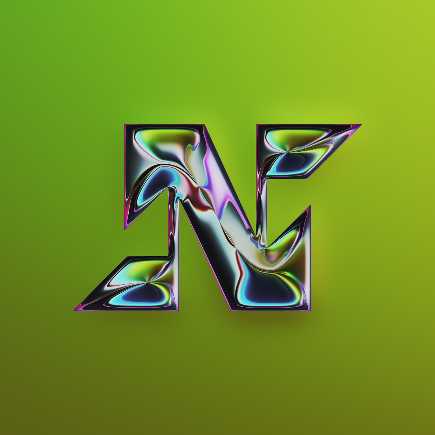 36 Days of Type，two thousand and twenty-two，abstract，Chromium metal，Render，Typesetting，