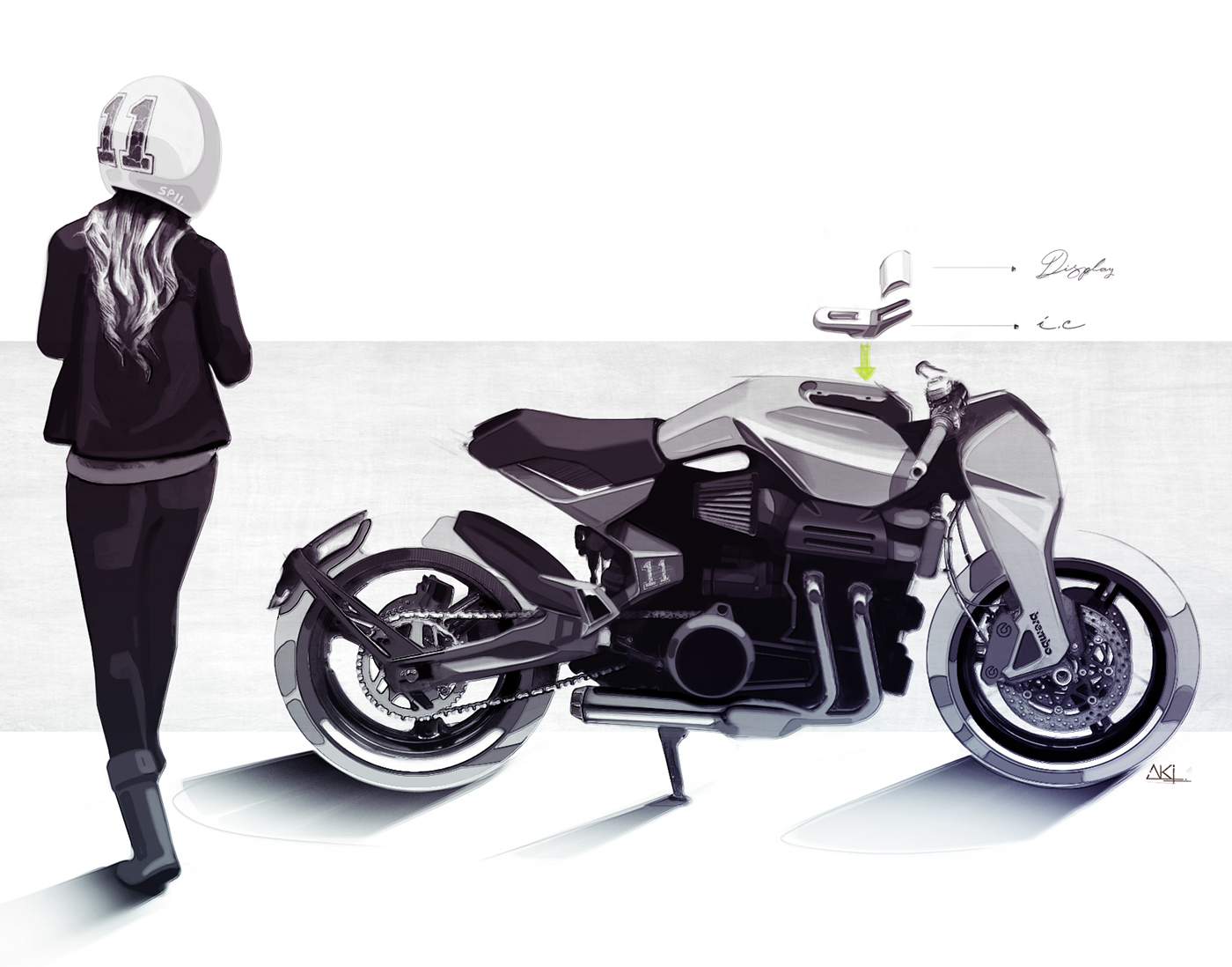 vehicle，Sketch design，motorcycle，product design，