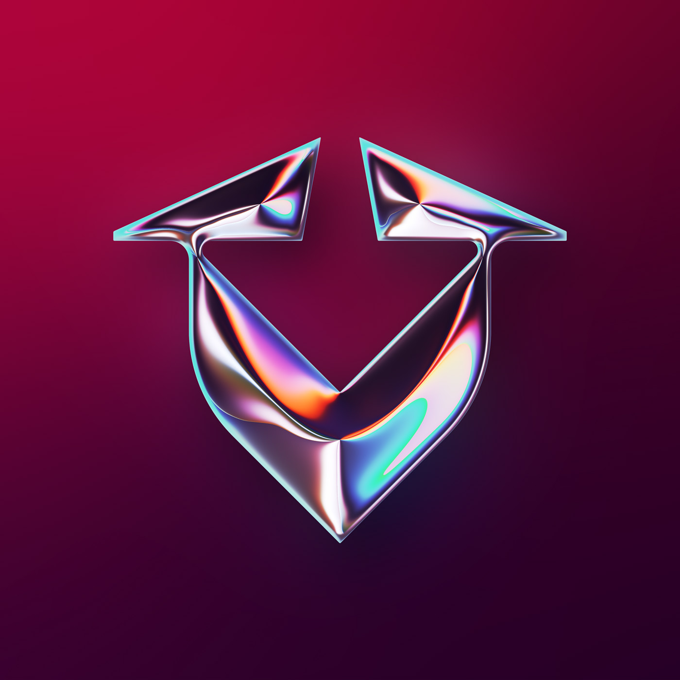 36 Days of Type，two thousand and twenty-two，abstract，Chromium metal，Render，Typesetting，