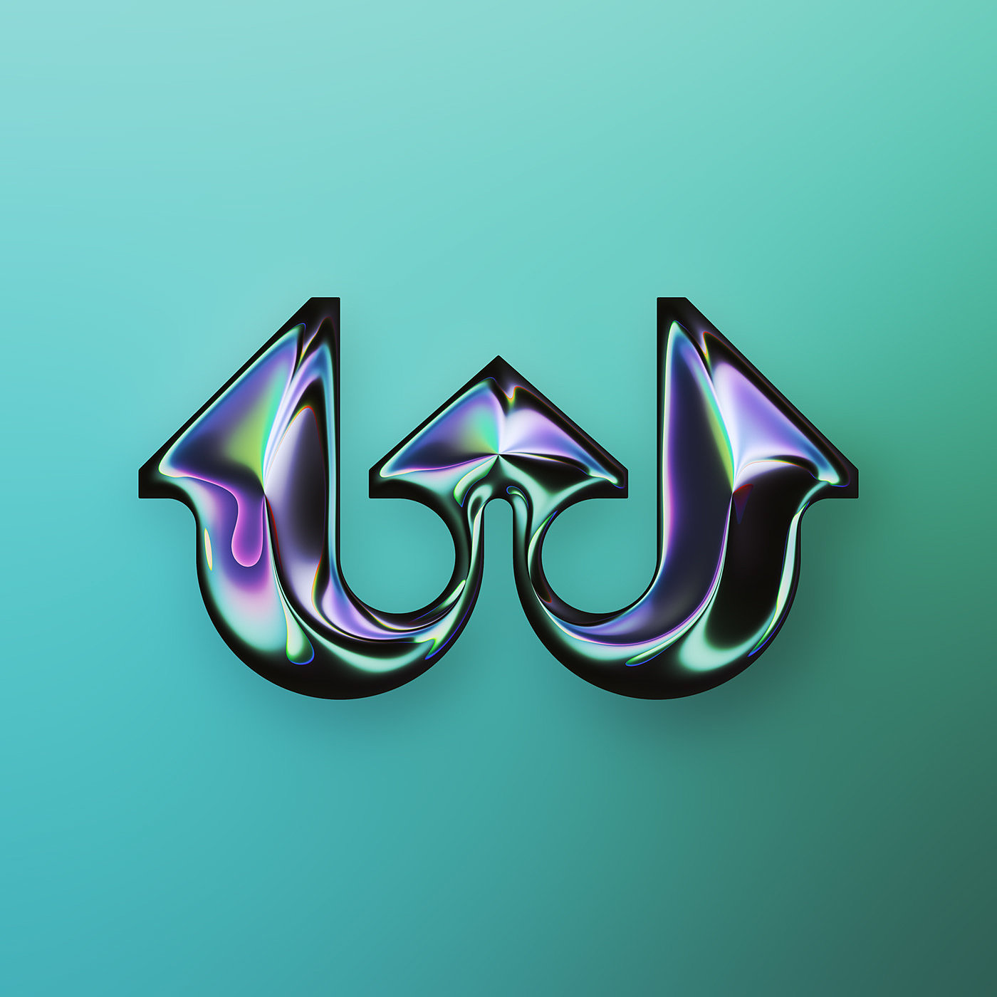 36 Days of Type，two thousand and twenty-two，abstract，Chromium metal，Render，Typesetting，