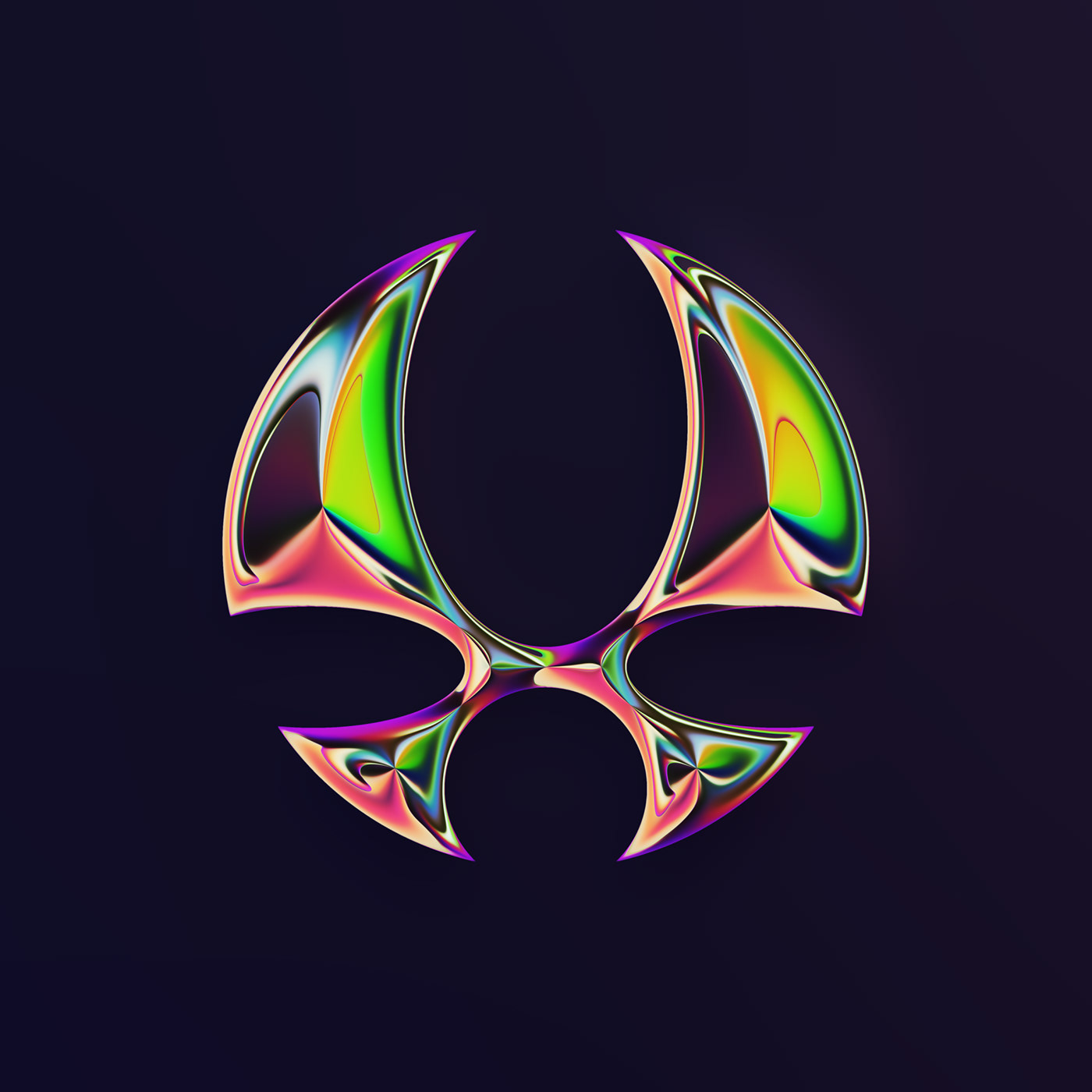 36 Days of Type，two thousand and twenty-two，abstract，Chromium metal，Render，Typesetting，