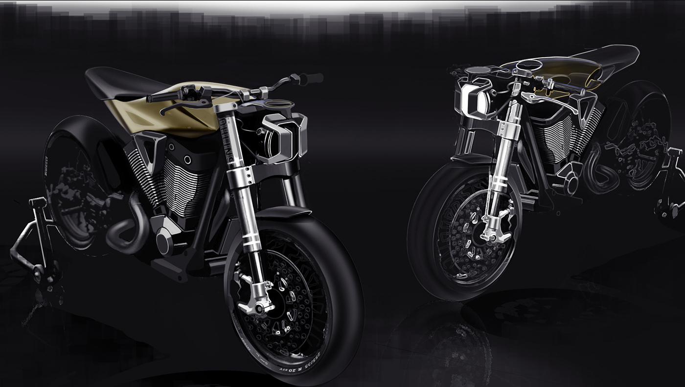 vehicle，Sketch design，motorcycle，product design，