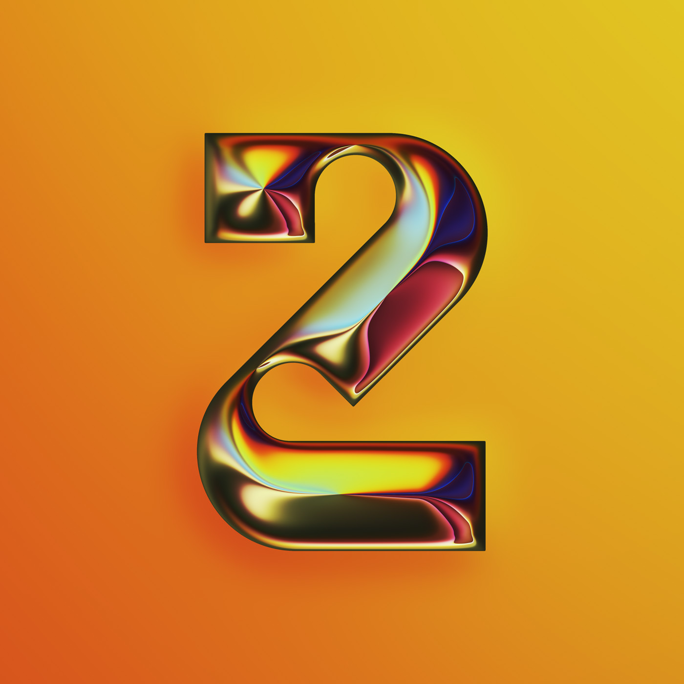 36 Days of Type，two thousand and twenty-two，abstract，Chromium metal，Render，Typesetting，