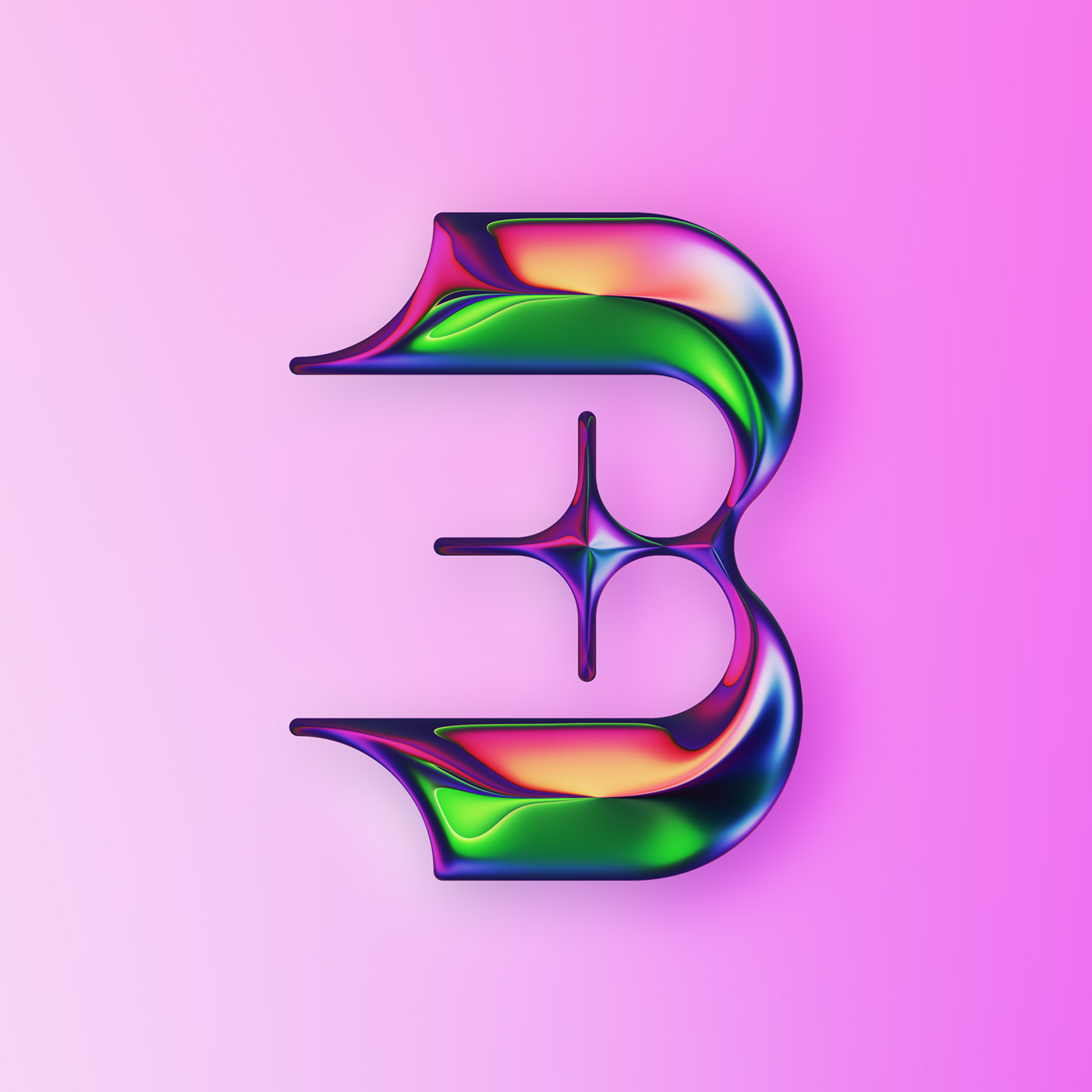 36 Days of Type，two thousand and twenty-two，abstract，Chromium metal，Render，Typesetting，