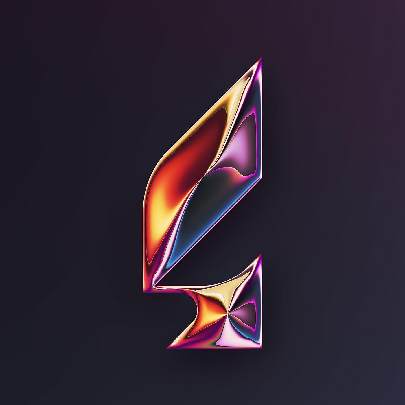 36 Days of Type，two thousand and twenty-two，abstract，Chromium metal，Render，Typesetting，