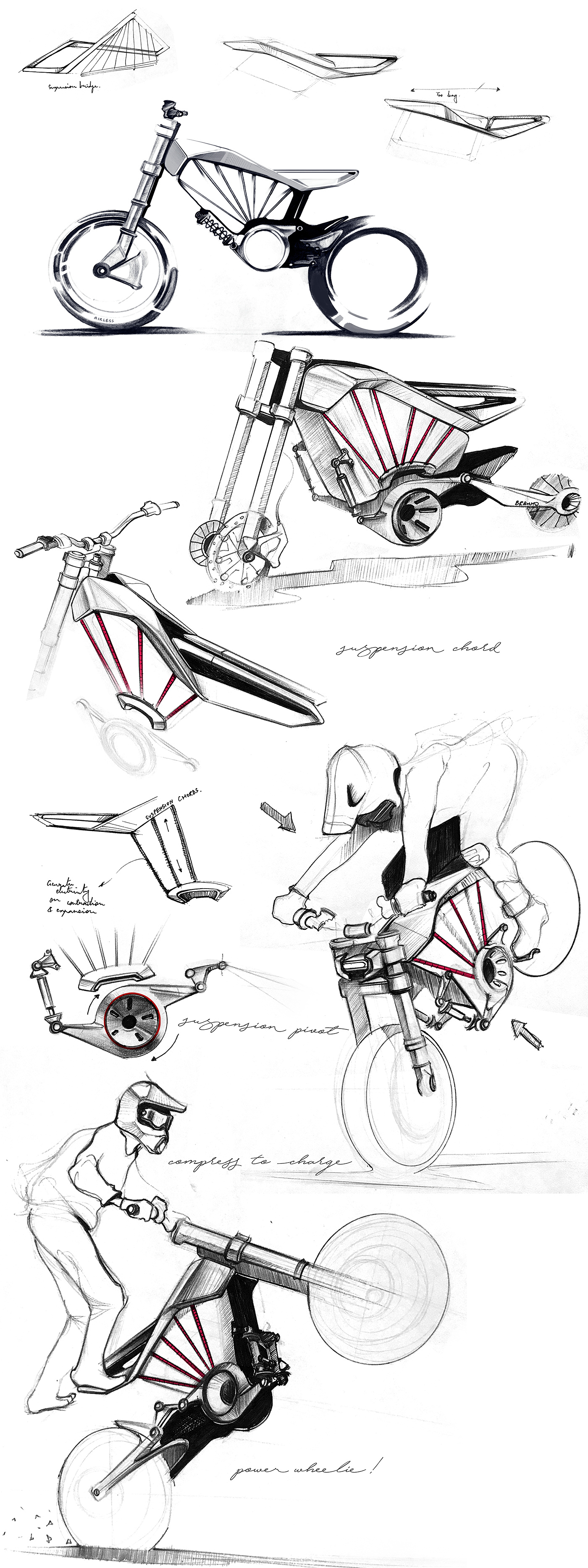vehicle，Sketch design，motorcycle，product design，