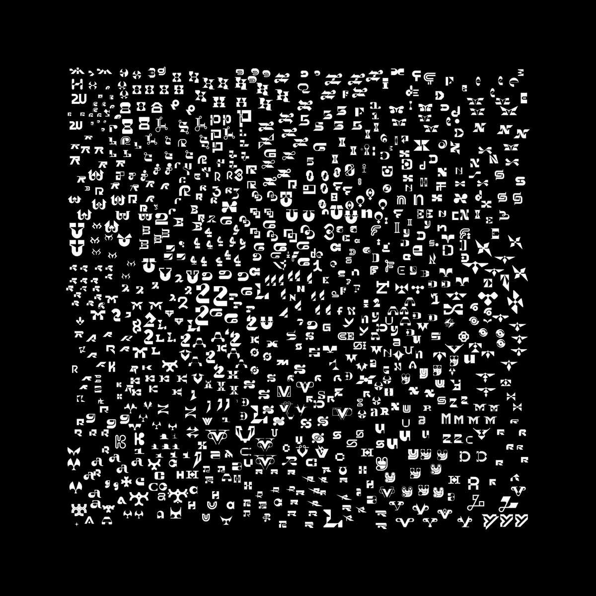 36 Days of Type，two thousand and twenty-two，abstract，Chromium metal，Render，Typesetting，