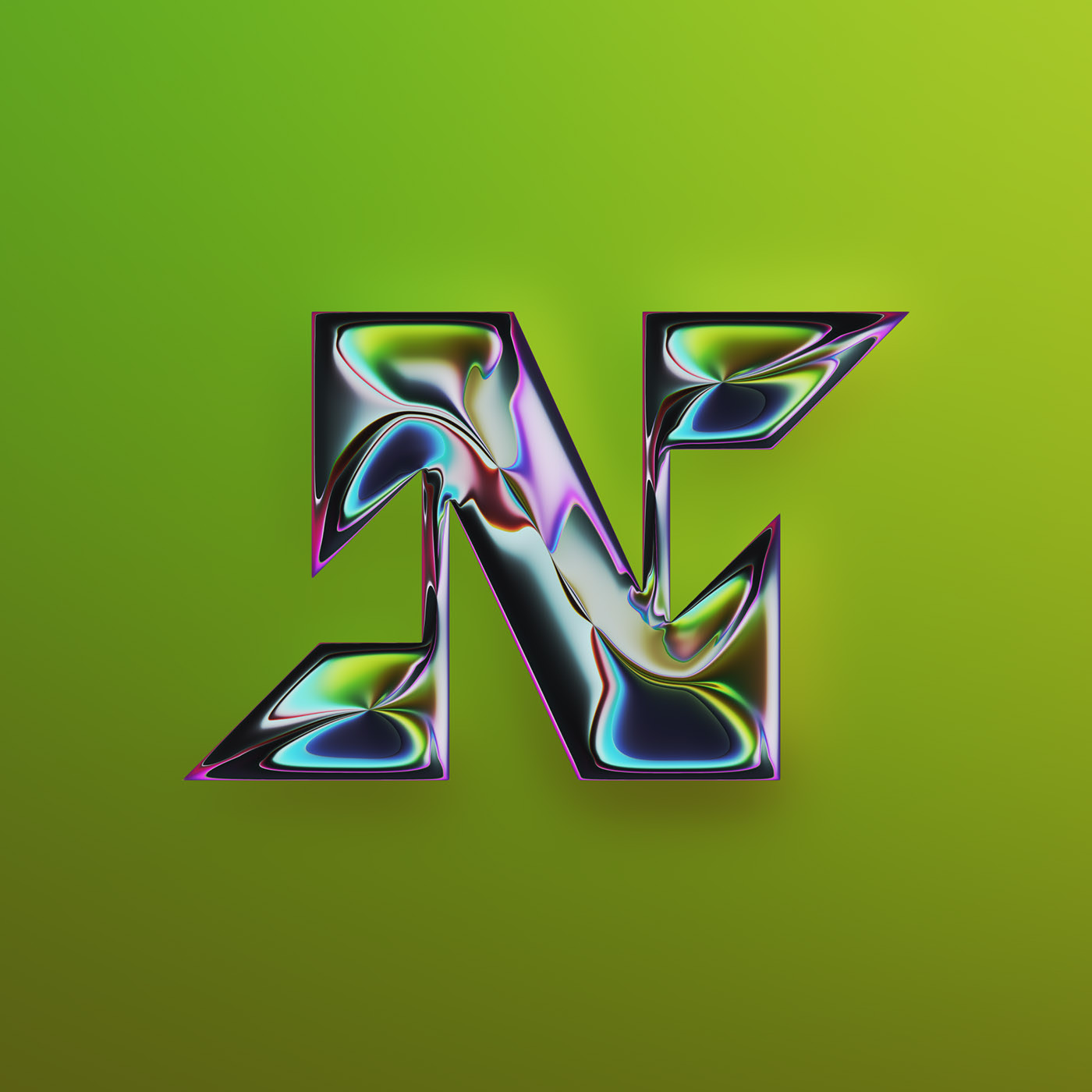 36 Days of Type，two thousand and twenty-two，abstract，Chromium metal，Render，Typesetting，