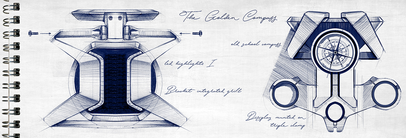 vehicle，Sketch design，motorcycle，product design，