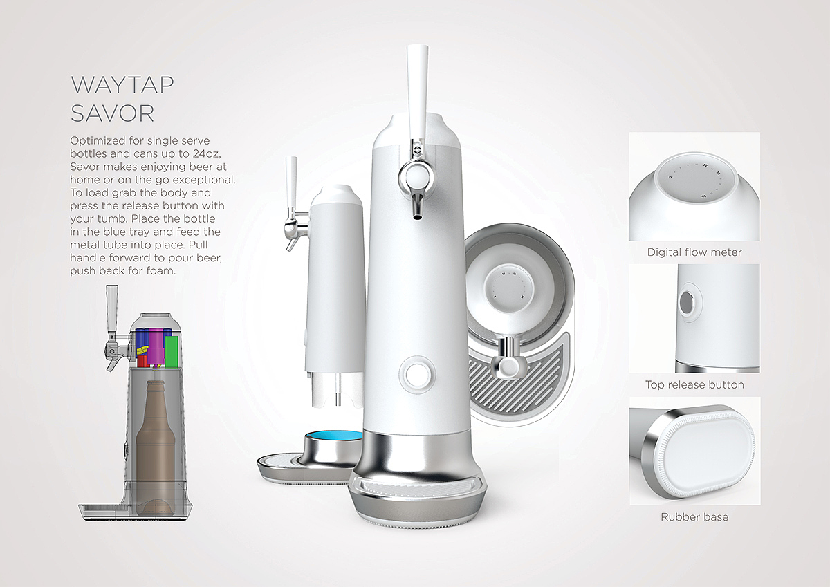 Fizzics Waytap，Beer Freshener，product design，industrial design，