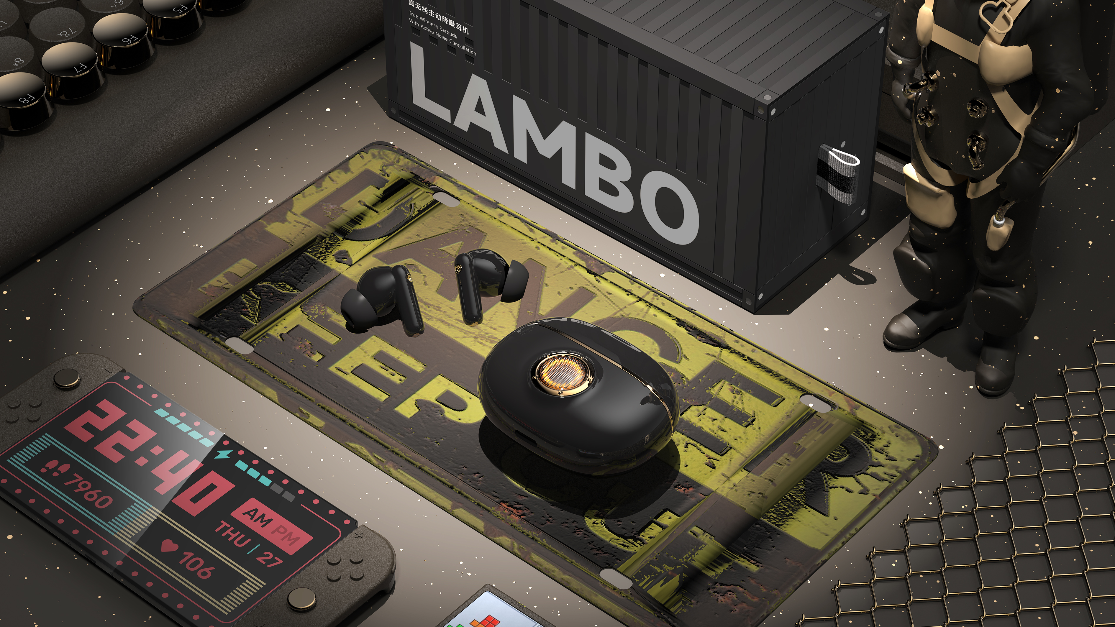 headset，Fashion Retro，3C digital，