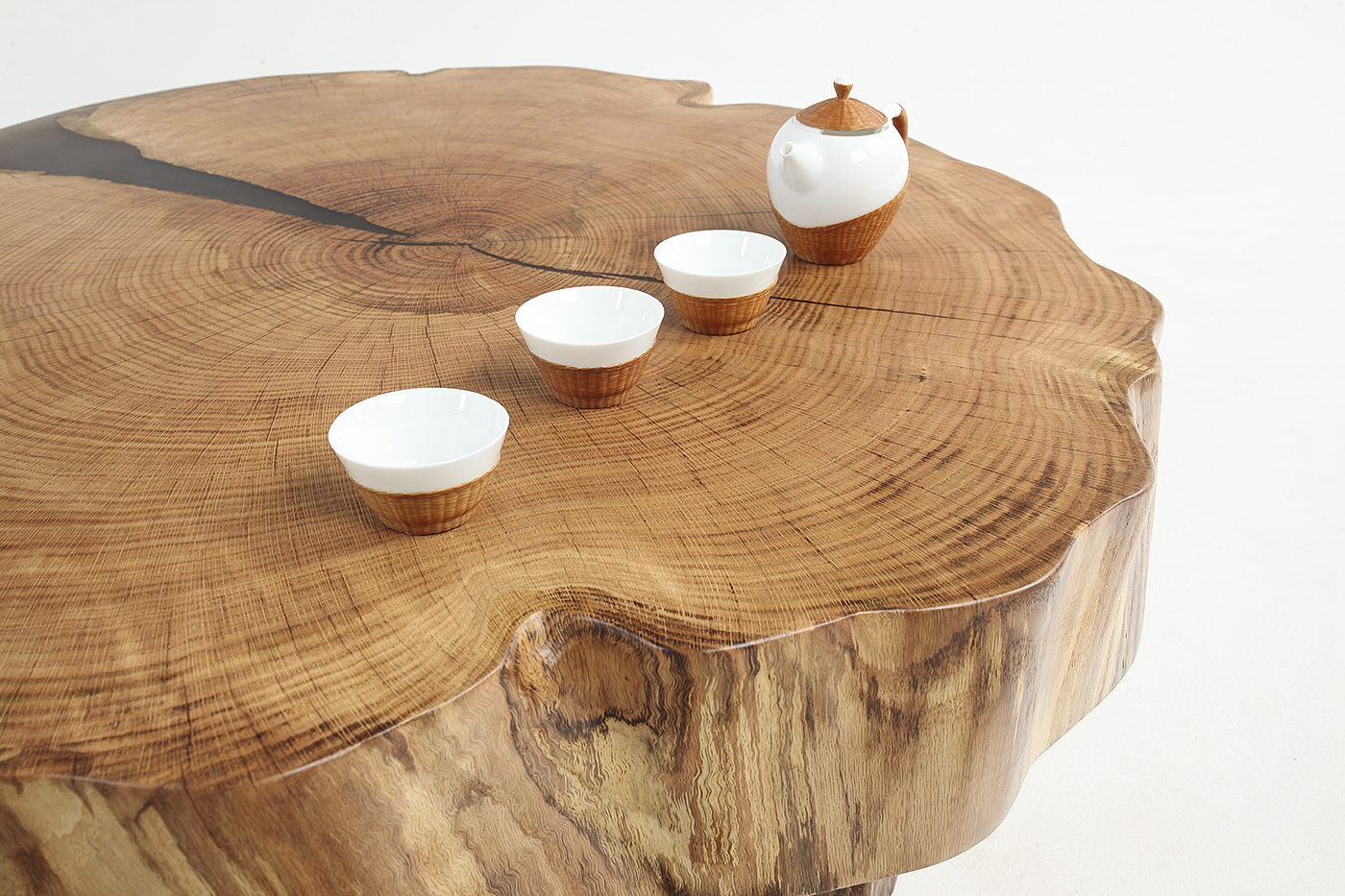 Solid wood furniture，Oak ring，European simplicity，