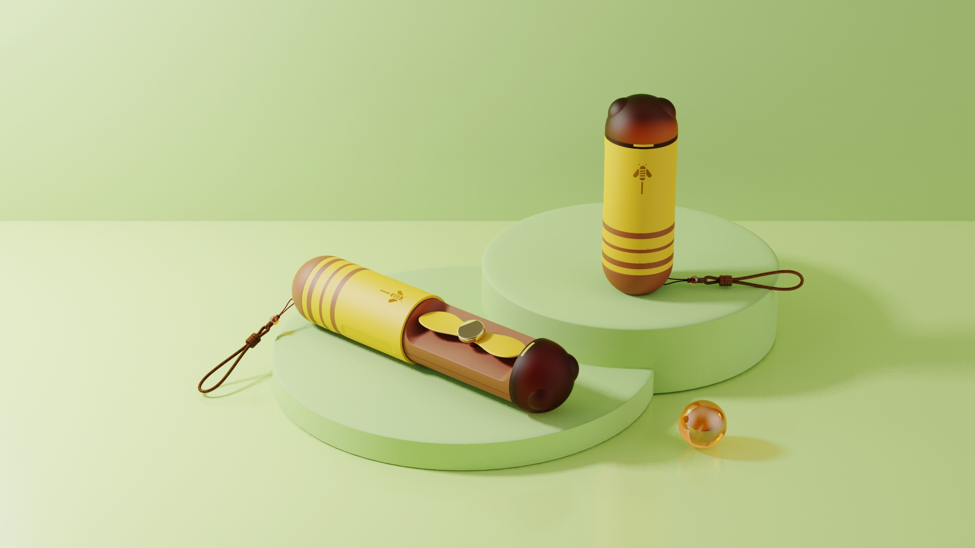 Little bee，Mini，Small fan，Night light，