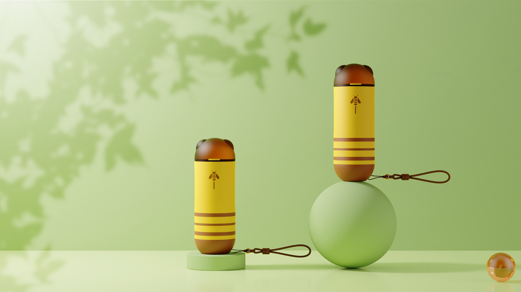 Little bee，Mini，Small fan，Night light，