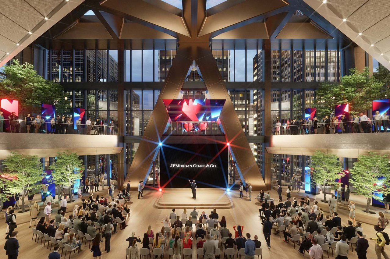 All electric，JPMorgan Chase，New York City，office，skyscraper，