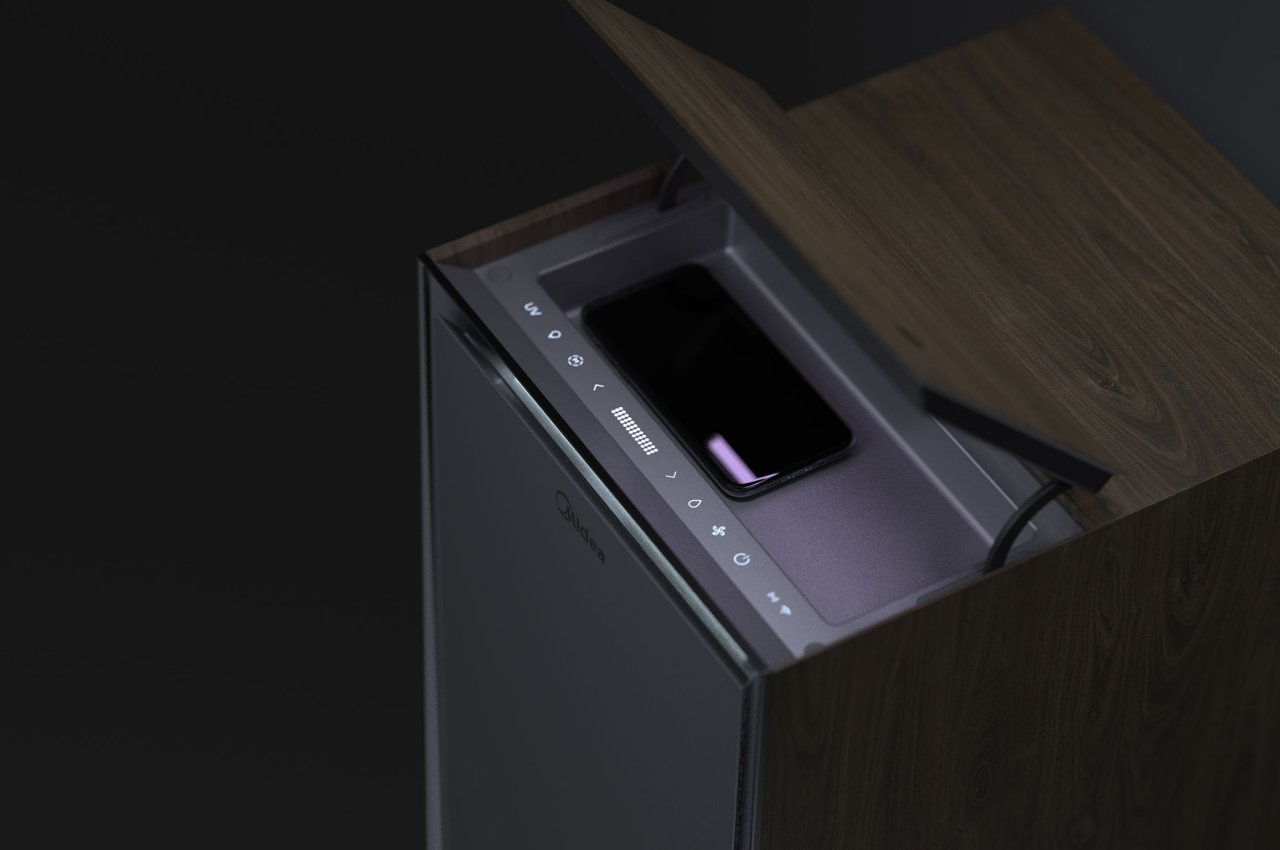 bedside cupboard，If design award，Ultraviolet disinfectant，wireless charger ，