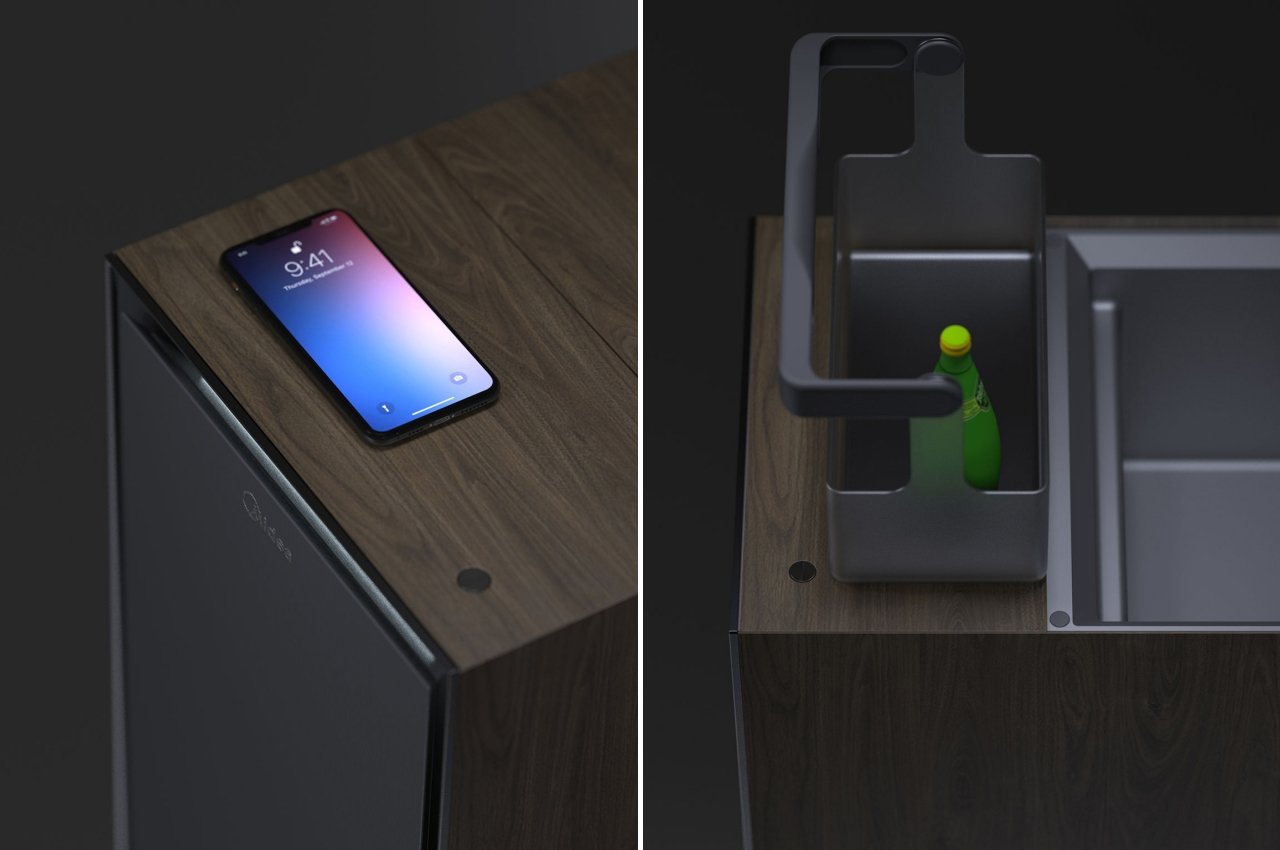 bedside cupboard，If design award，Ultraviolet disinfectant，wireless charger ，
