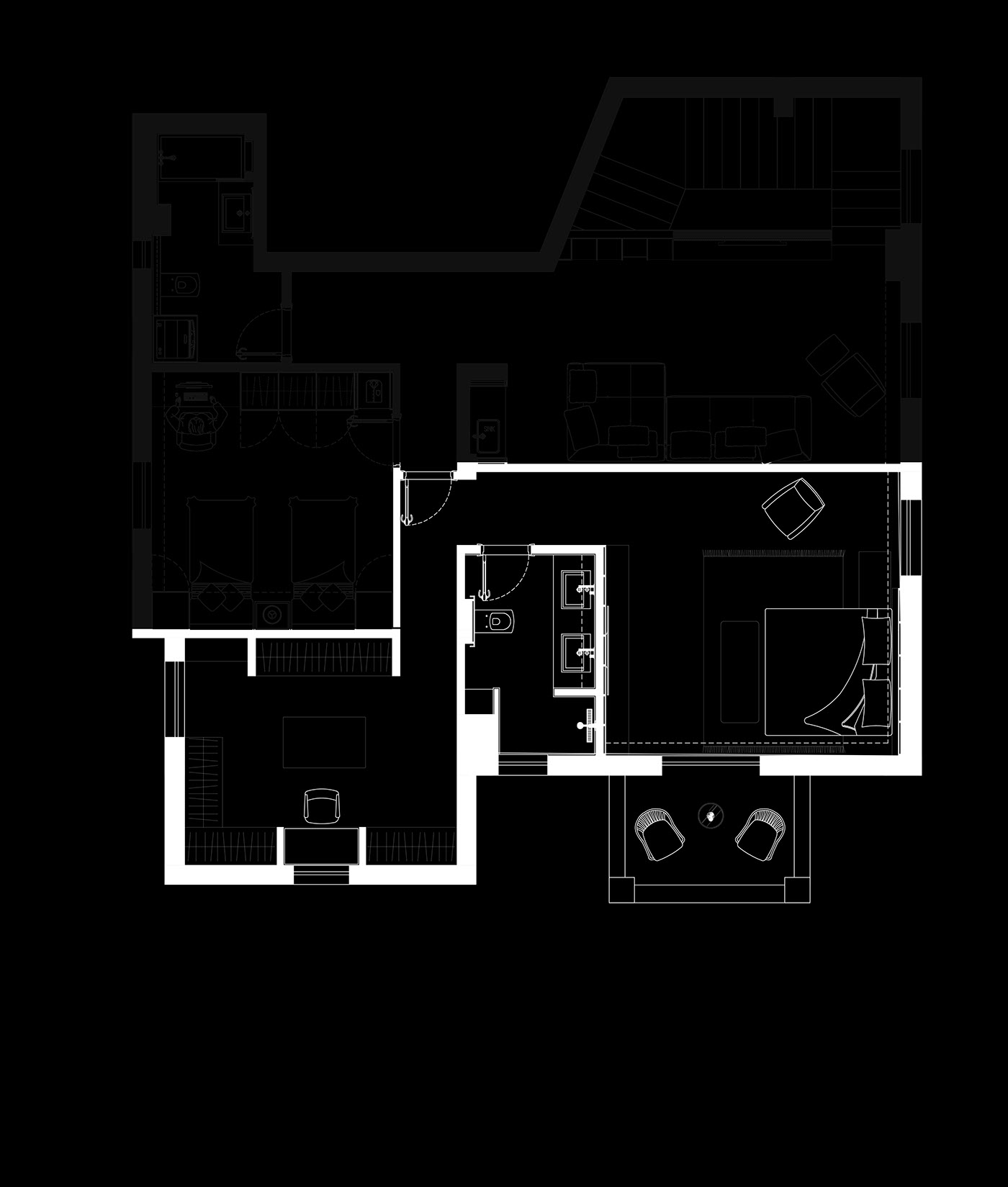 bedroom，Modern style，insite architects，comfortable，