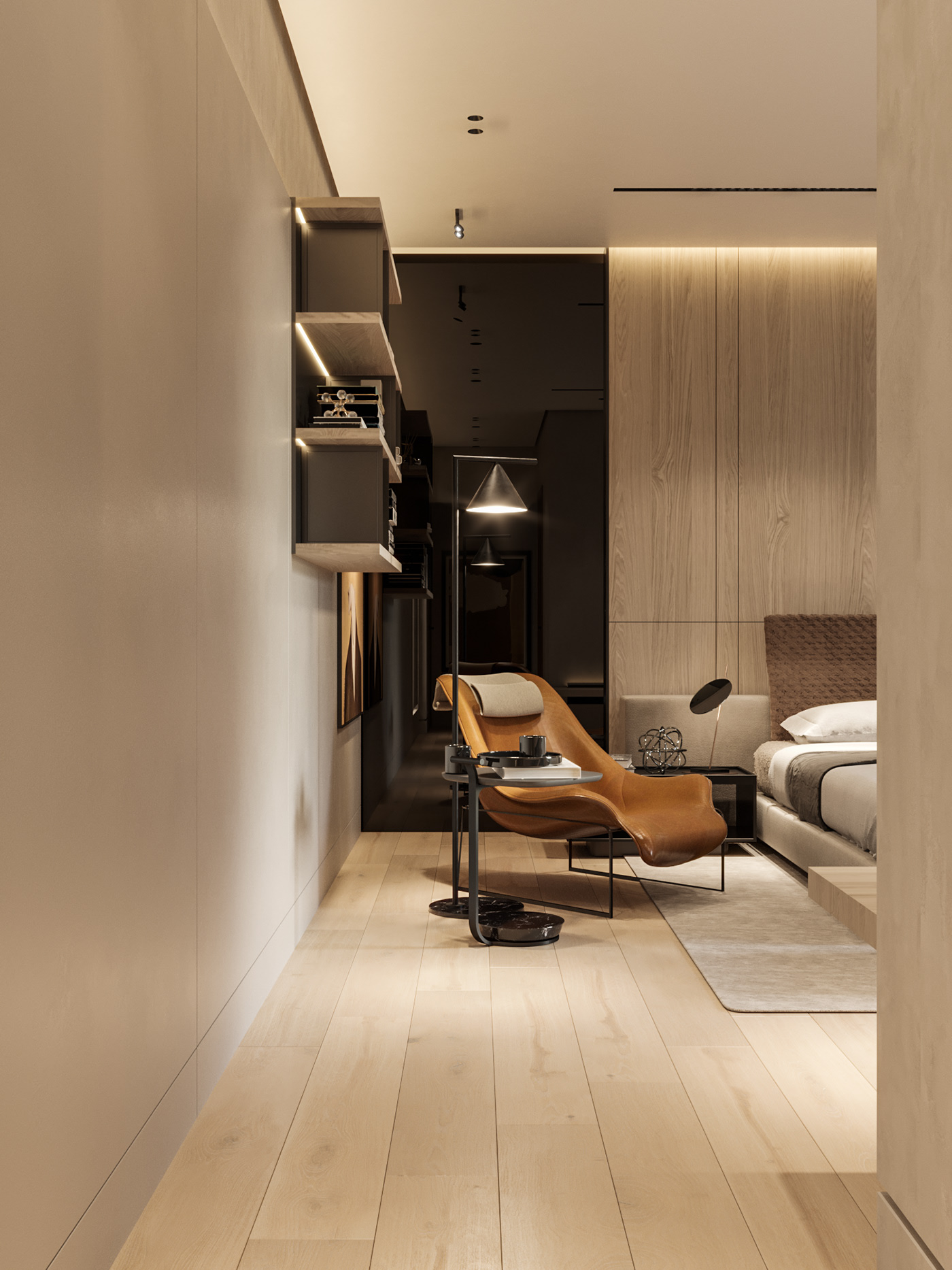 bedroom，Modern style，insite architects，comfortable，